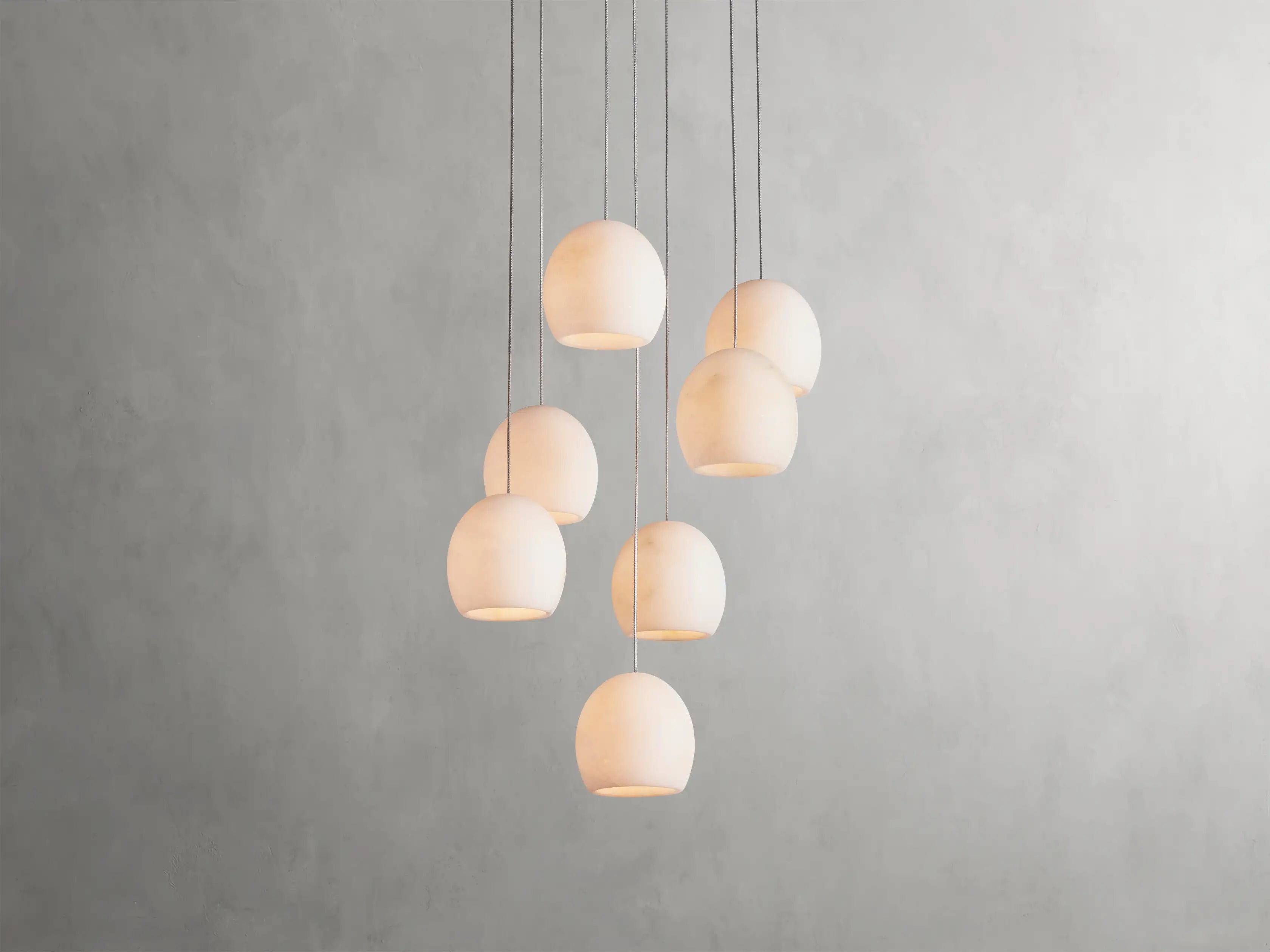 Maeva Round Alabaster Chandelier 13'' 21'' 36''