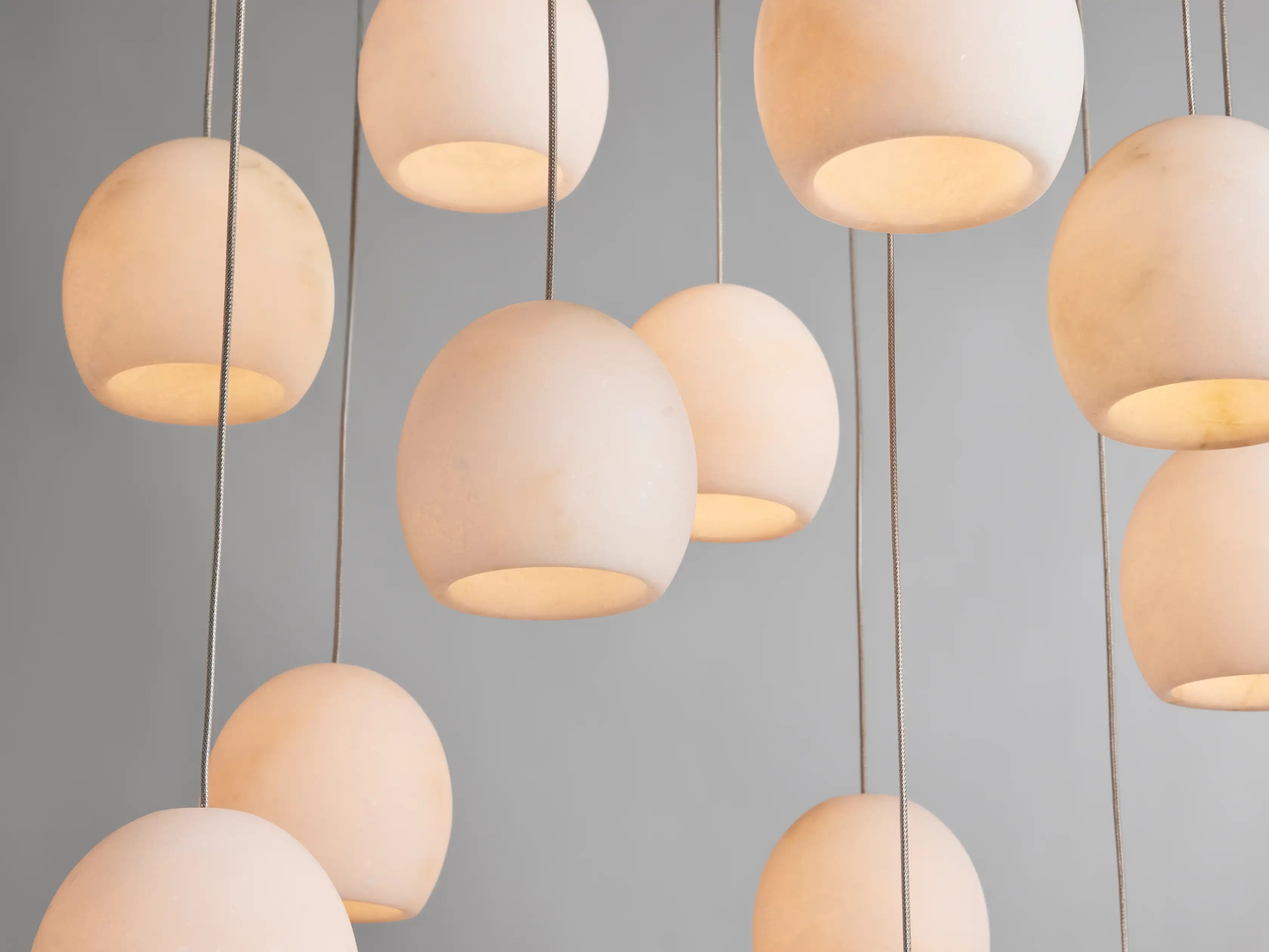 Maeva Round Alabaster Chandelier 13'' 21'' 36''