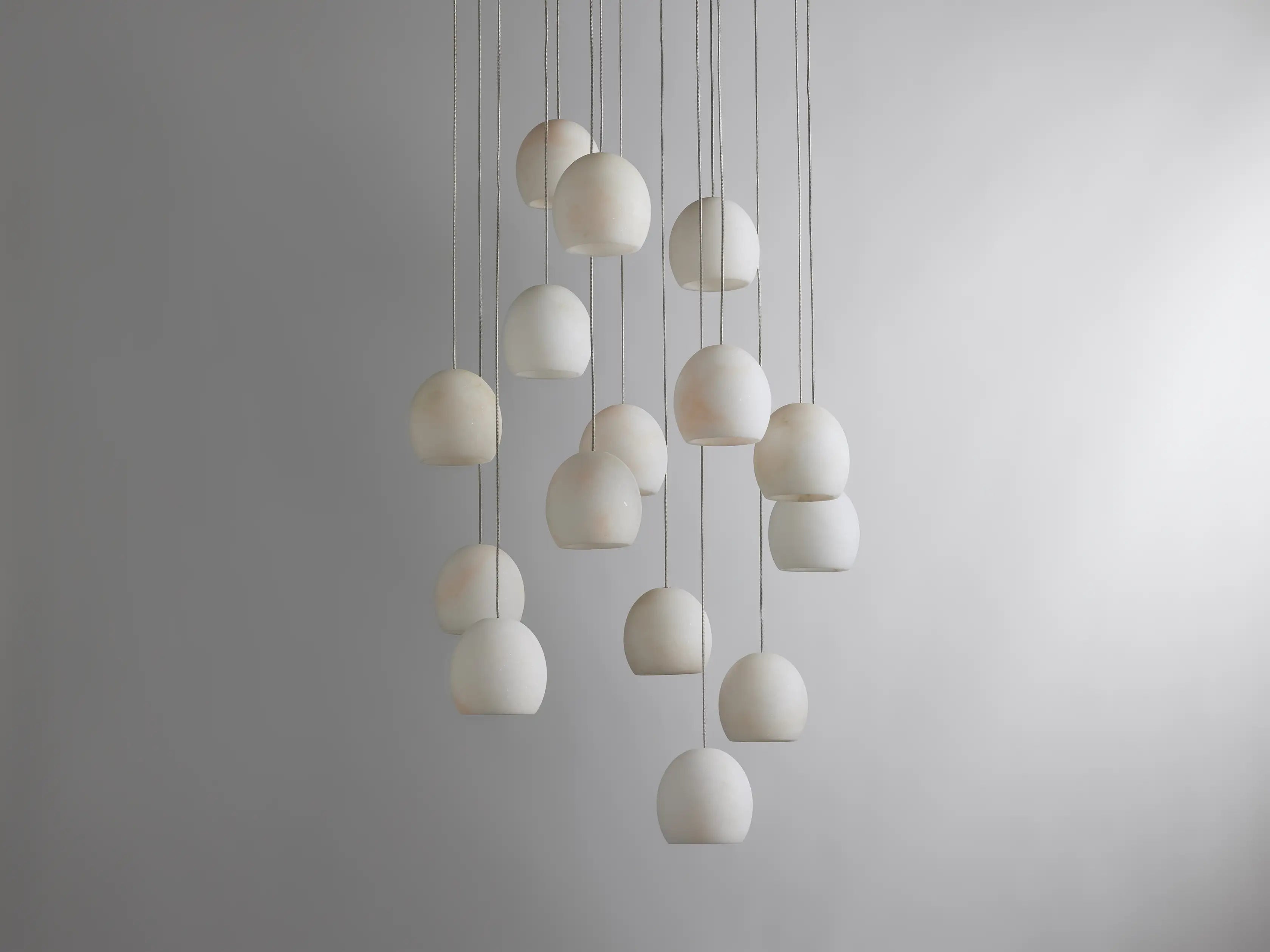 Maeva Round Alabaster Chandelier 13'' 21'' 36''