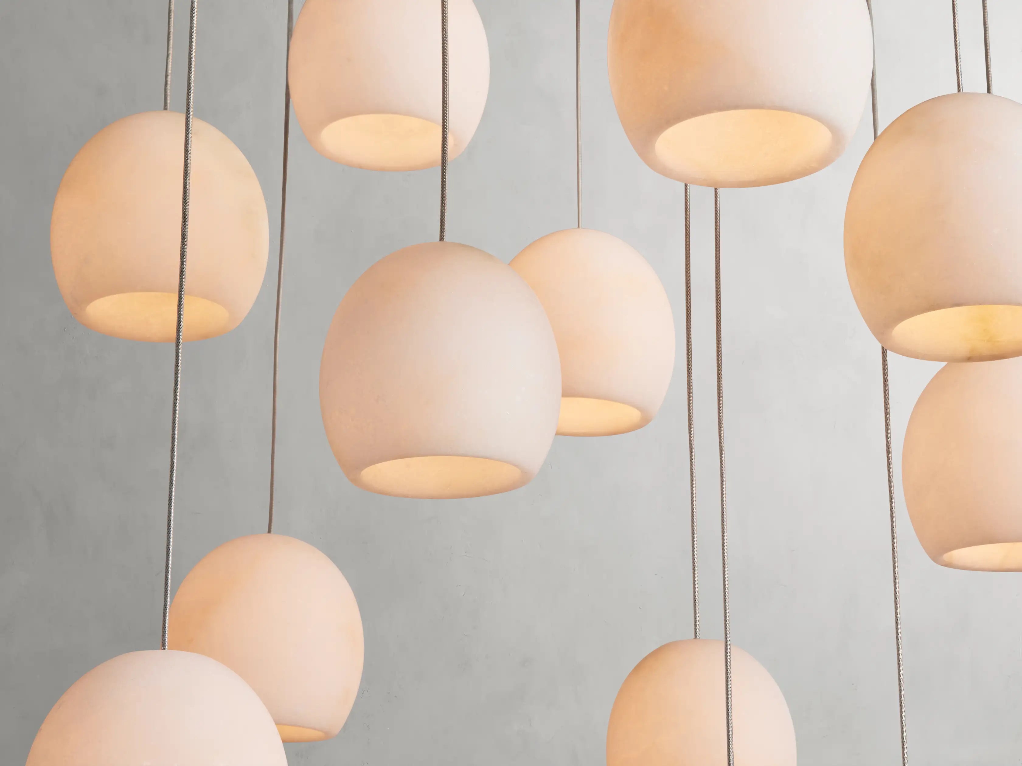 Maeva Round Alabaster Chandelier 13'' 21'' 36''