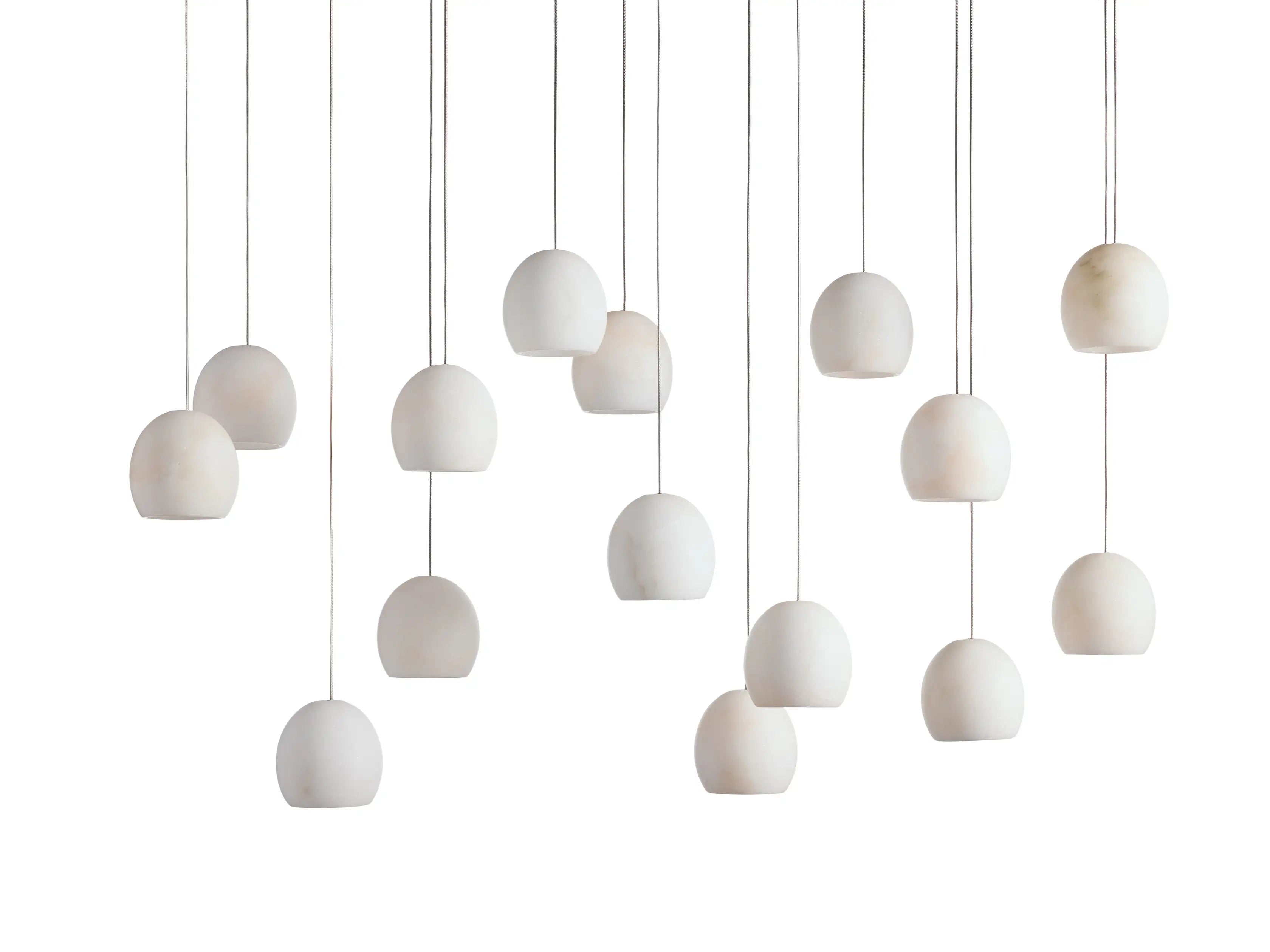 Maeva Round Alabaster Chandelier 13'' 21'' 36''