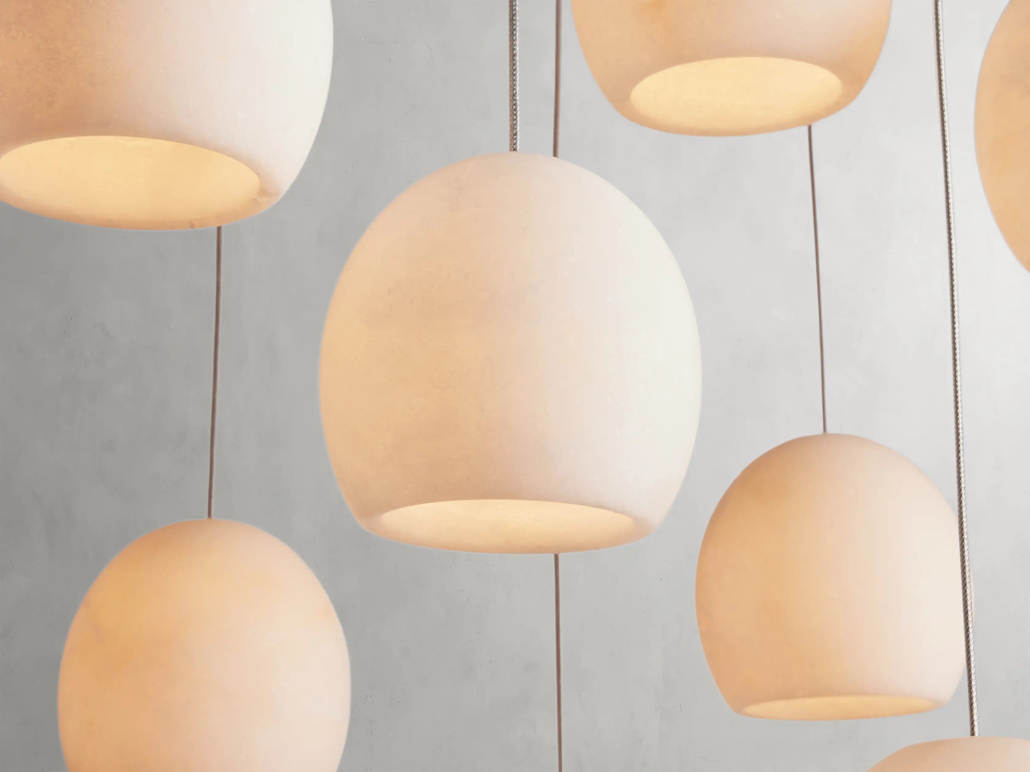 Maeva Round Alabaster Chandelier 13'' 21'' 36''