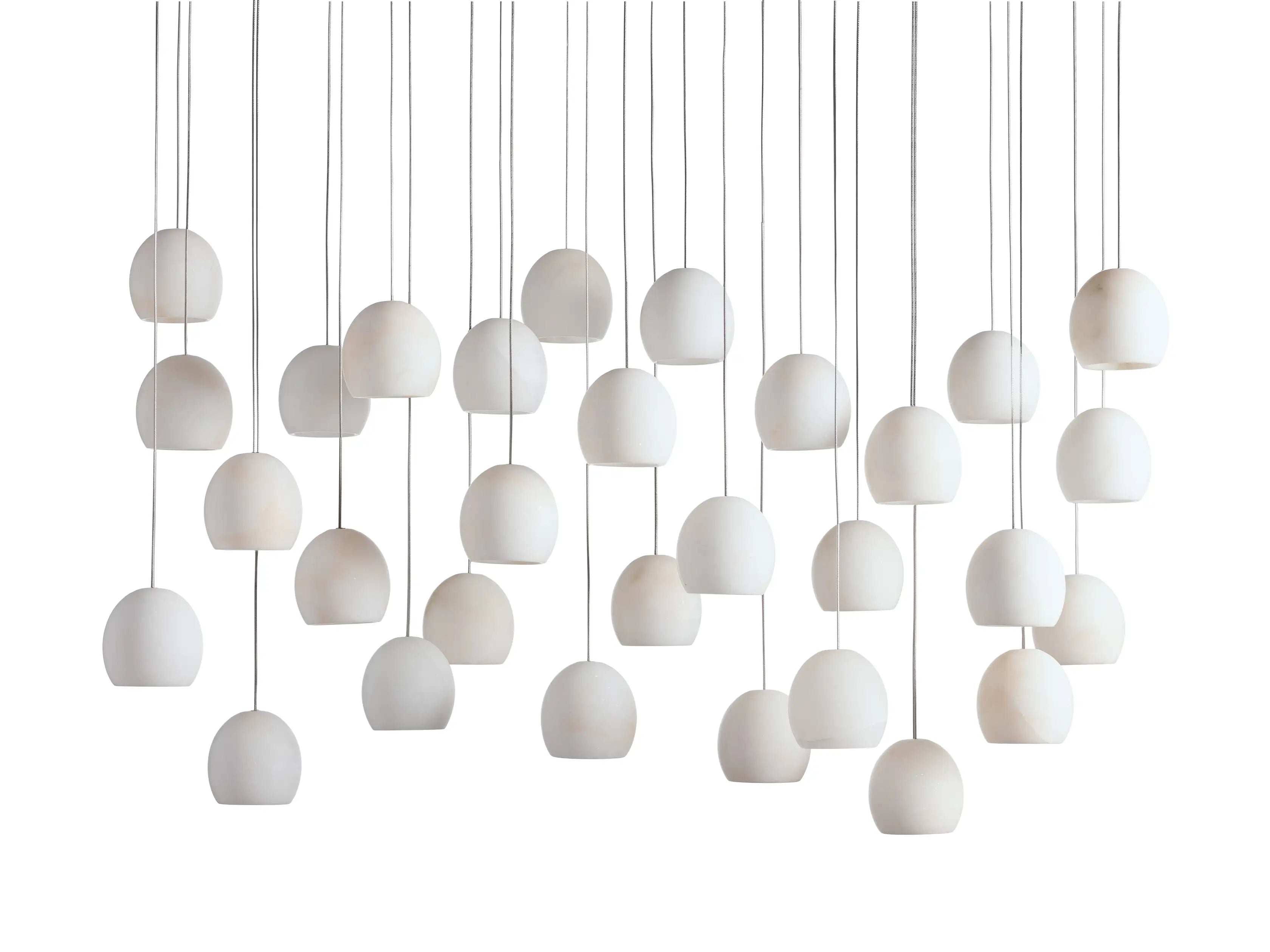 Maeva Round Alabaster Chandelier 13'' 21'' 36''