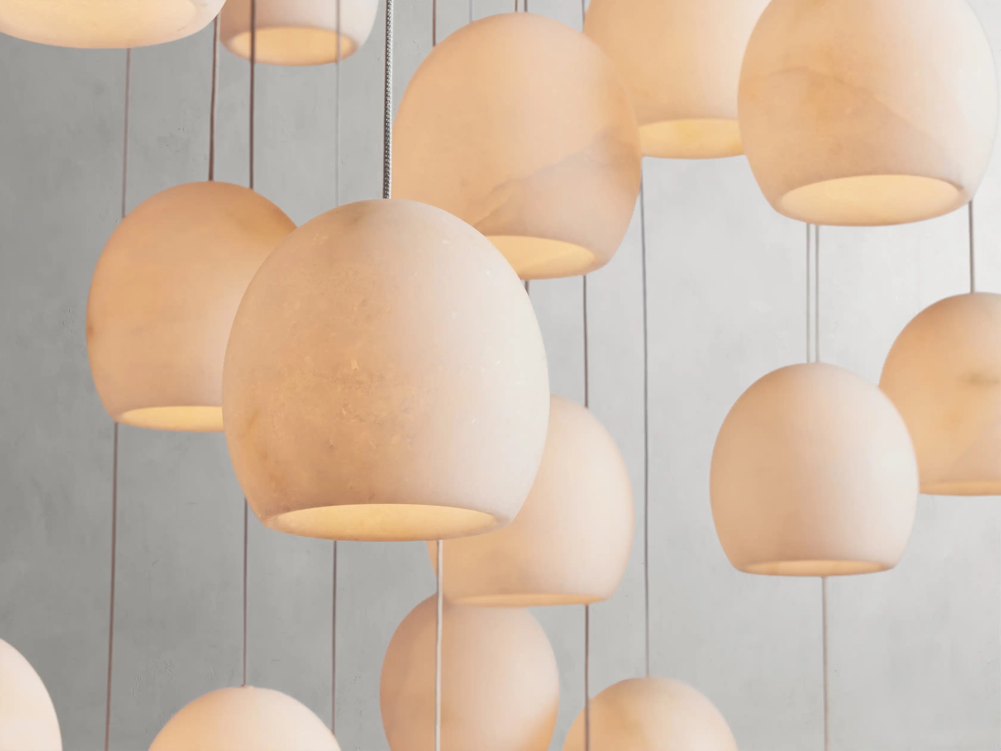 Maeva Round Alabaster Chandelier 13'' 21'' 36''