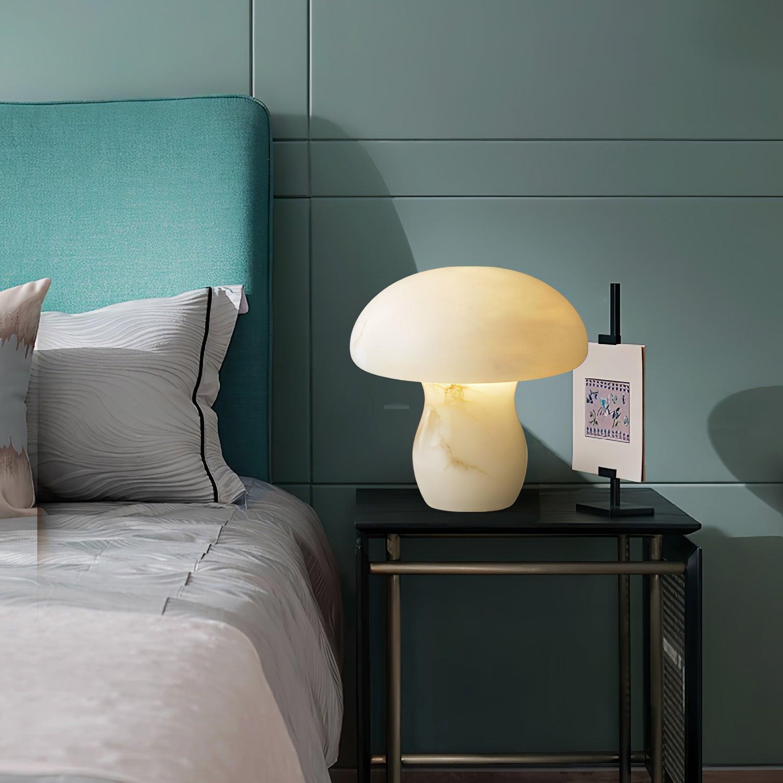 Marble Mushroom Table Lamp - Alabaster-1-Luxehomezone