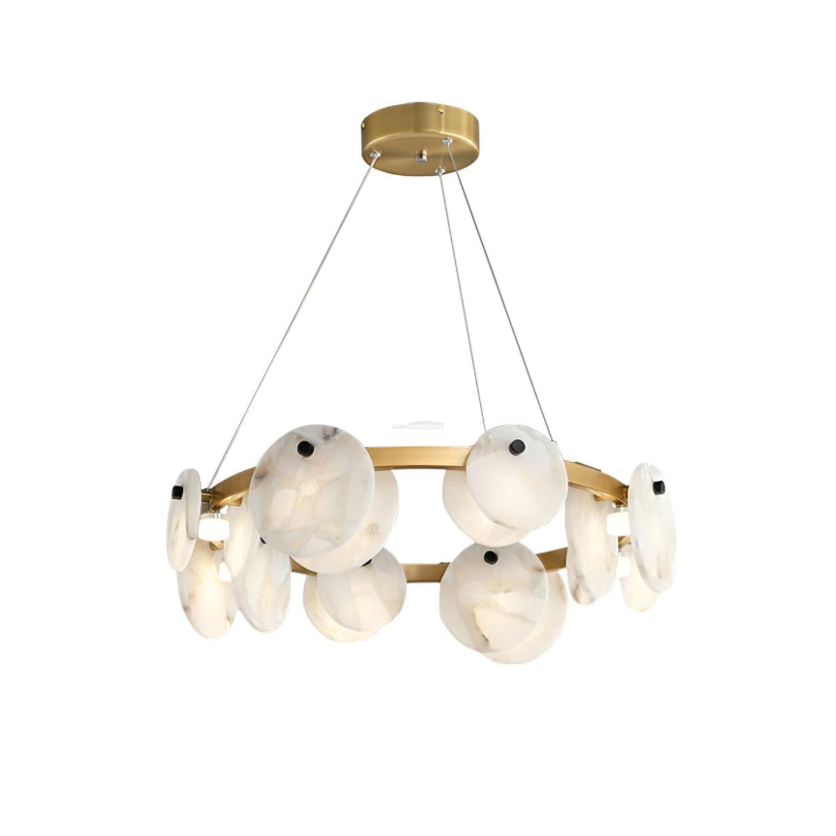 Trinidad Alabaster Chandelier - Alabaster, Alabaster Chandelier-1-Luxehomezone