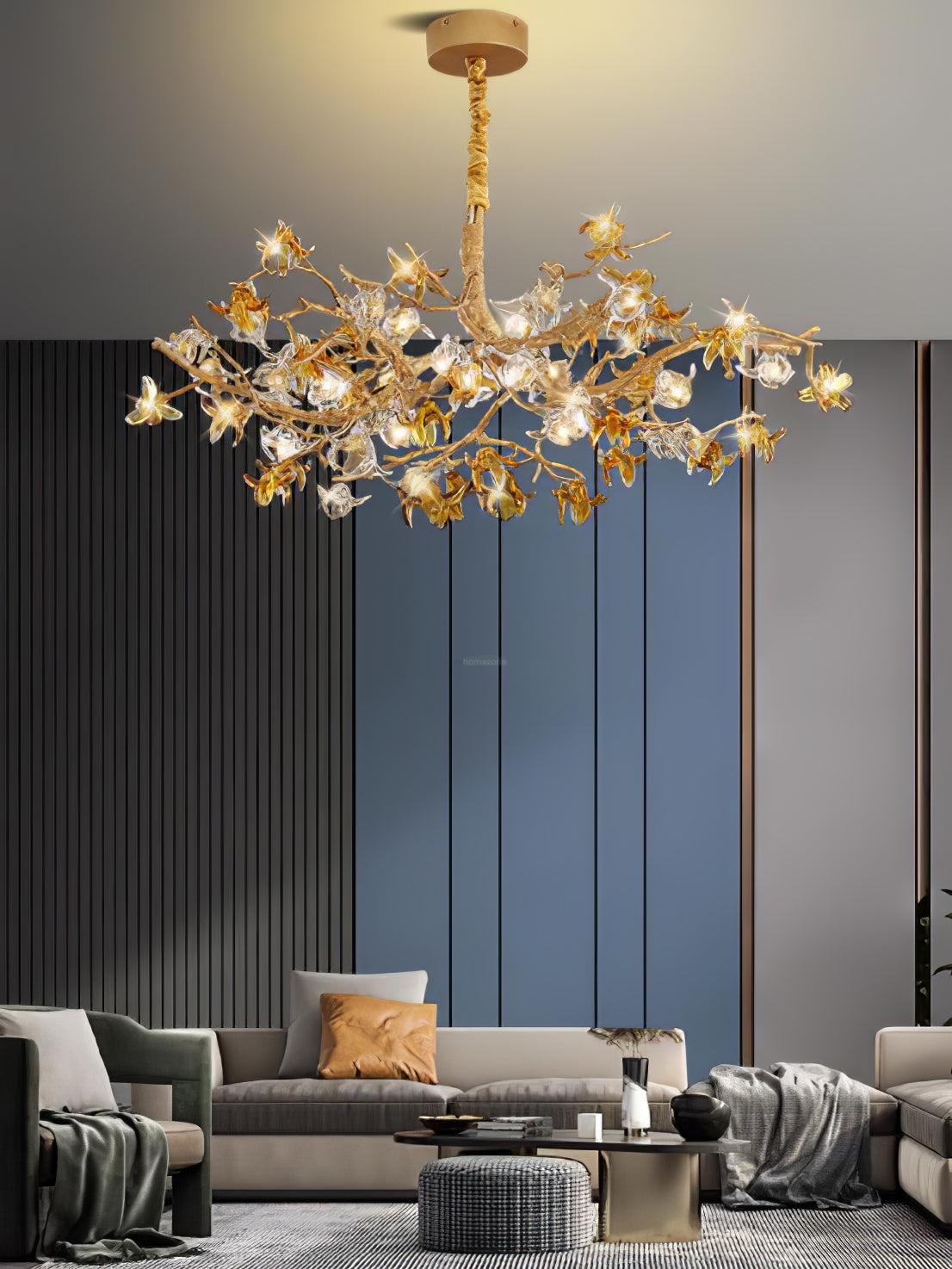 Aosta Brass Branch Type Chandelier - Branch-1-Luxehomezone