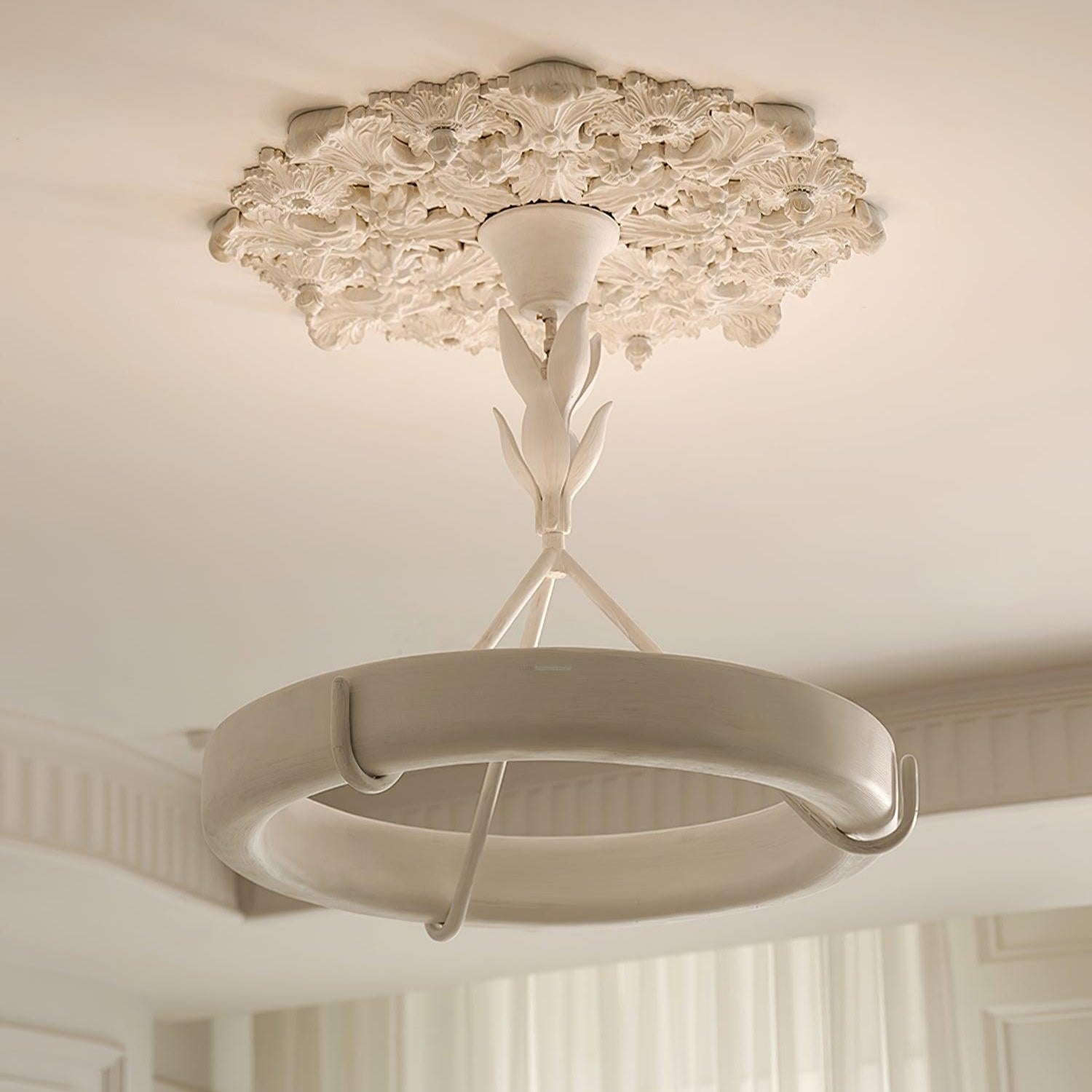 Tinsley Plaster Chandelier ∅ 23.6″/31.5'' - Alabaster, Alabaster Chandelier, Alabaster Pendant, Unknown-1-Luxehomezone