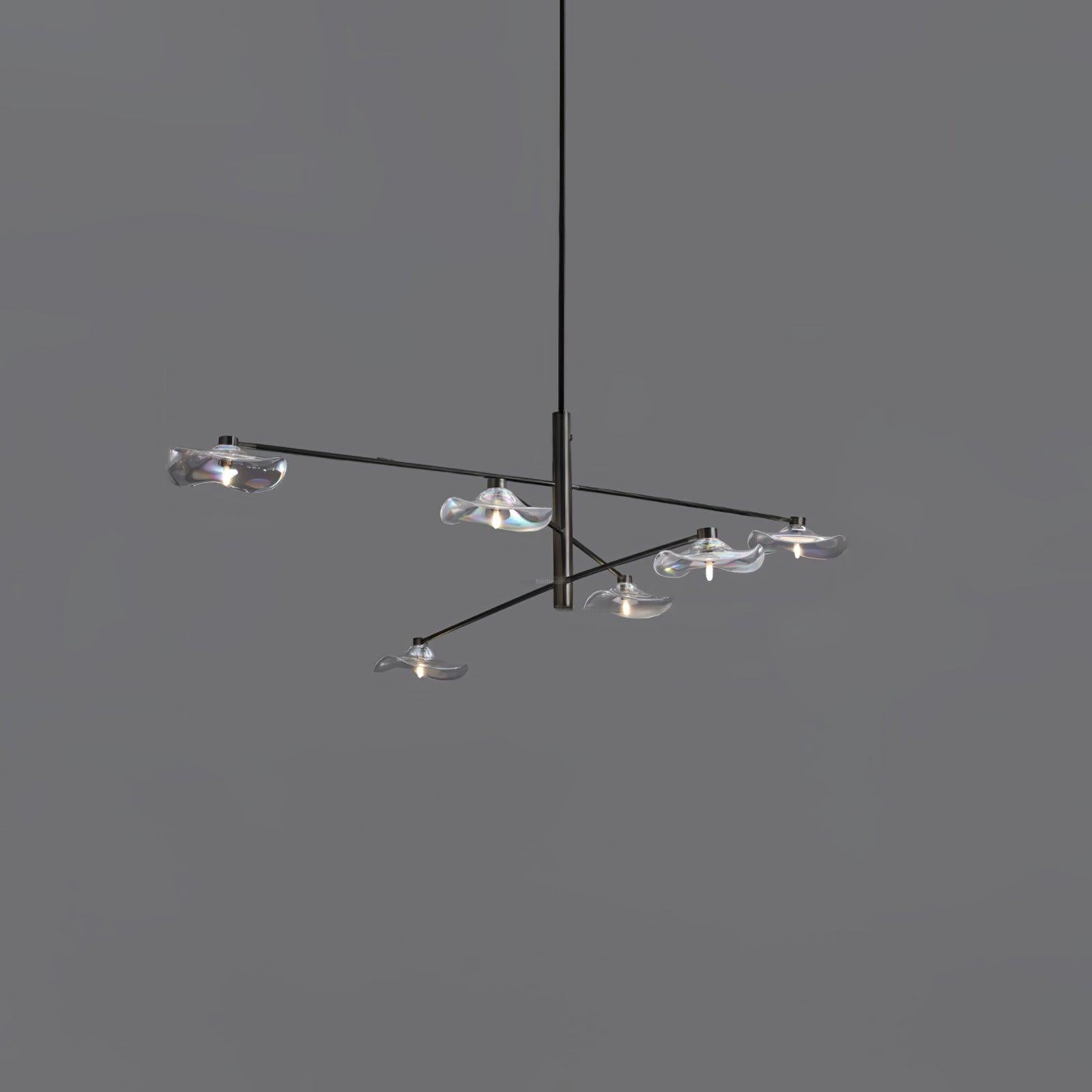 Lotus Leaves Glass Chandelier 39.4''/47.2'' - Lotus Leaf-1-Luxehomezone