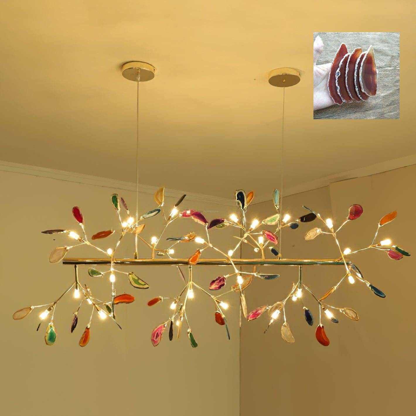 Agate Flake Chandelier with 4/12/16/20 heads - Branch-1-Luxehomezone
