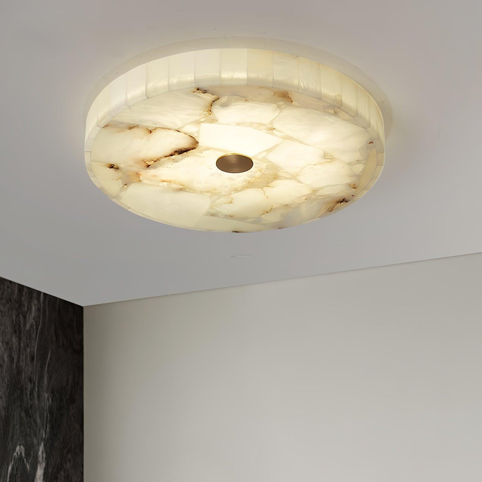 Round Alabaster Ceiling Lamp - Alabaster-1-Luxehomezone