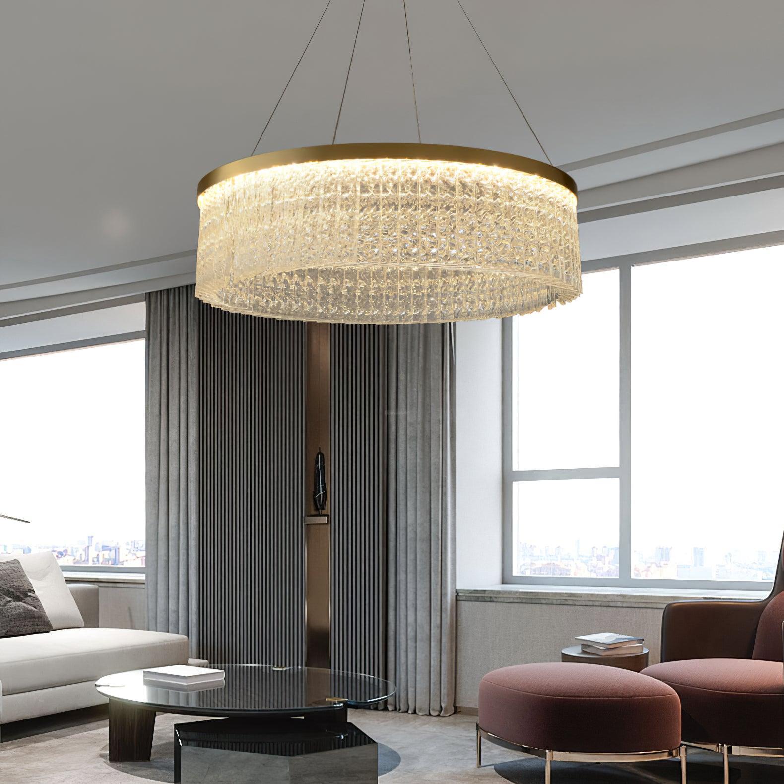 Halo Crystal Round Chandelier - Crystals-1-Luxehomezone