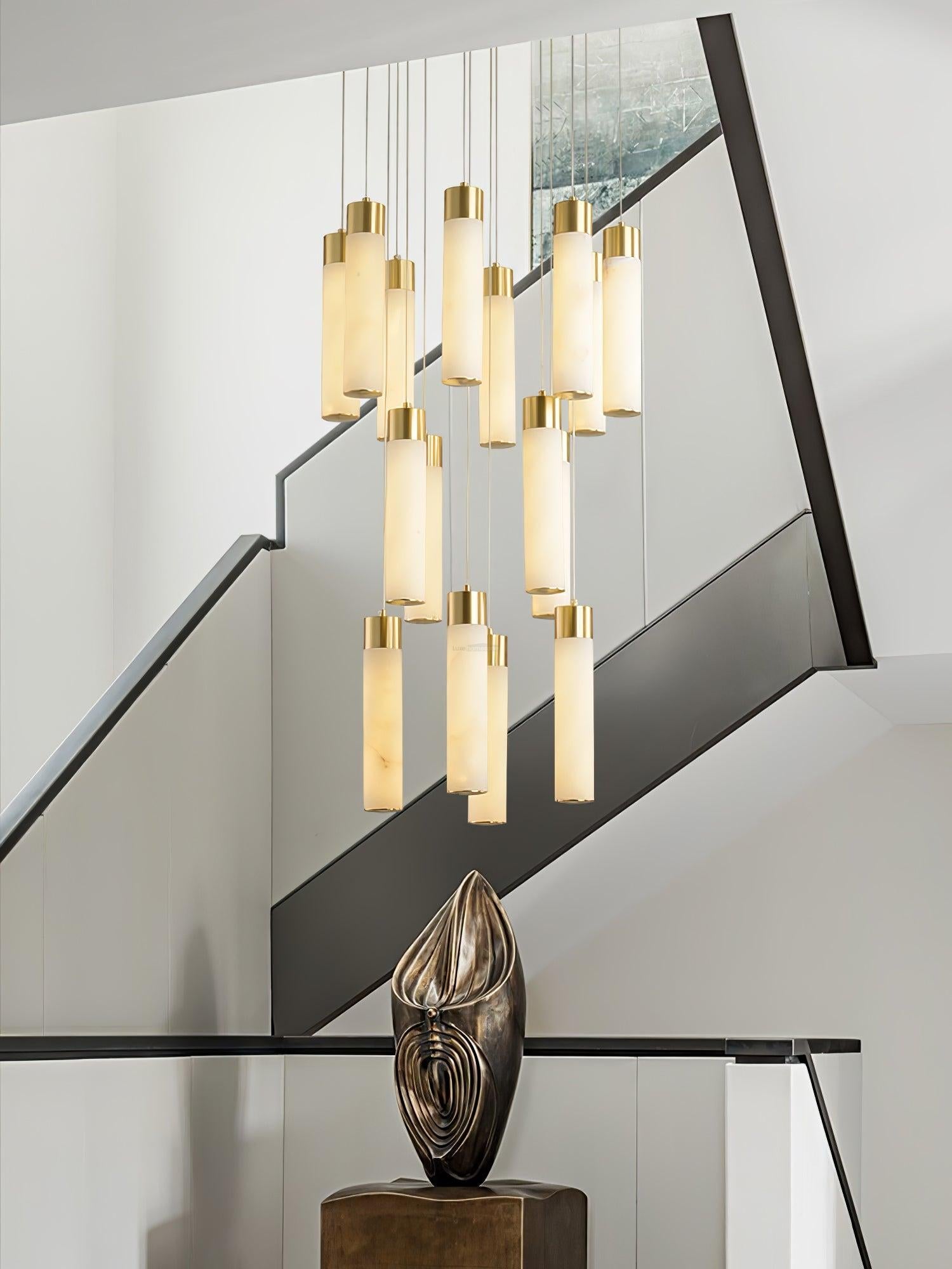 Celestial Alabaster Cascade Chandelier with 5/7/9/12/16/18/24/32 heads - Luxehomezone