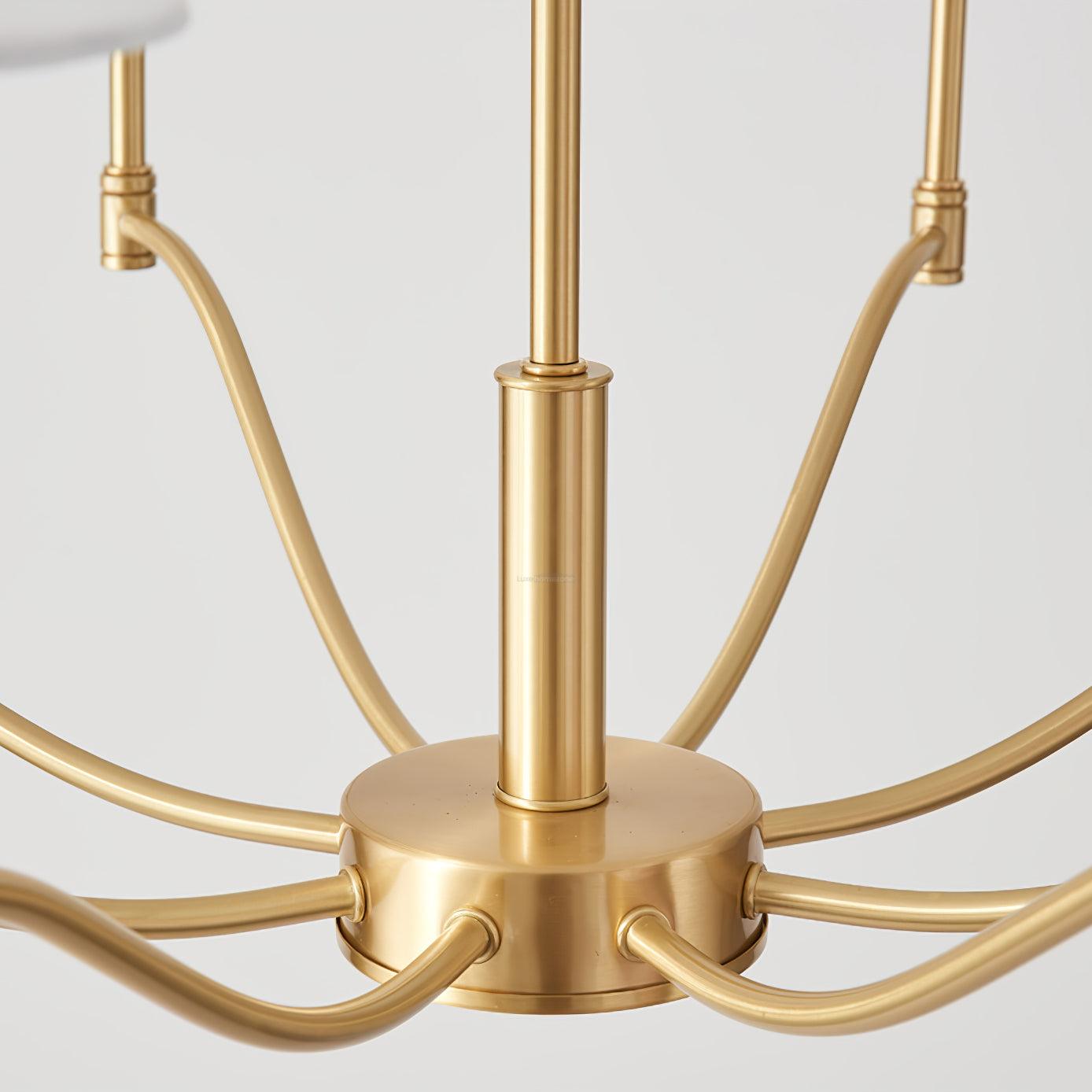 Meridian Mid Century Brass Chandelier with 3/5/8 heads - Variety-1-Luxehomezone