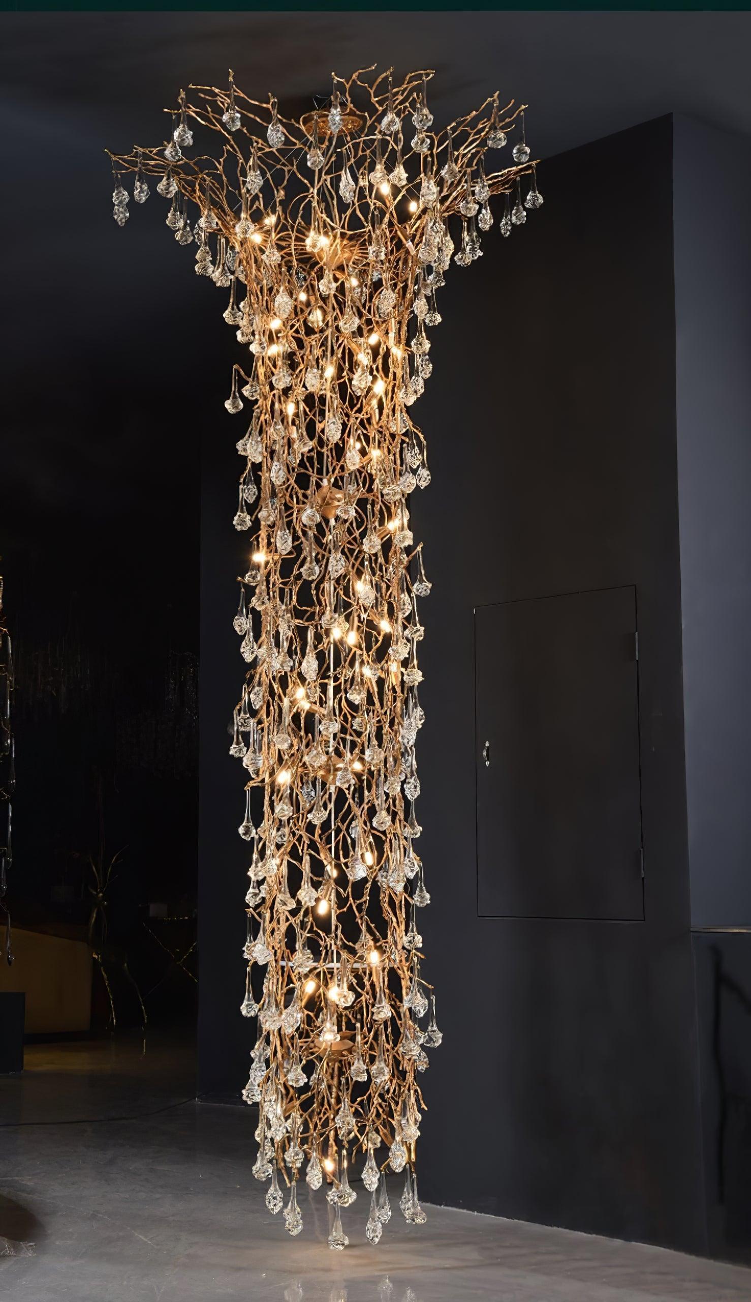 Tree Branch Staircase Chandelier ∅ 59″ - Helia-1-Luxehomezone