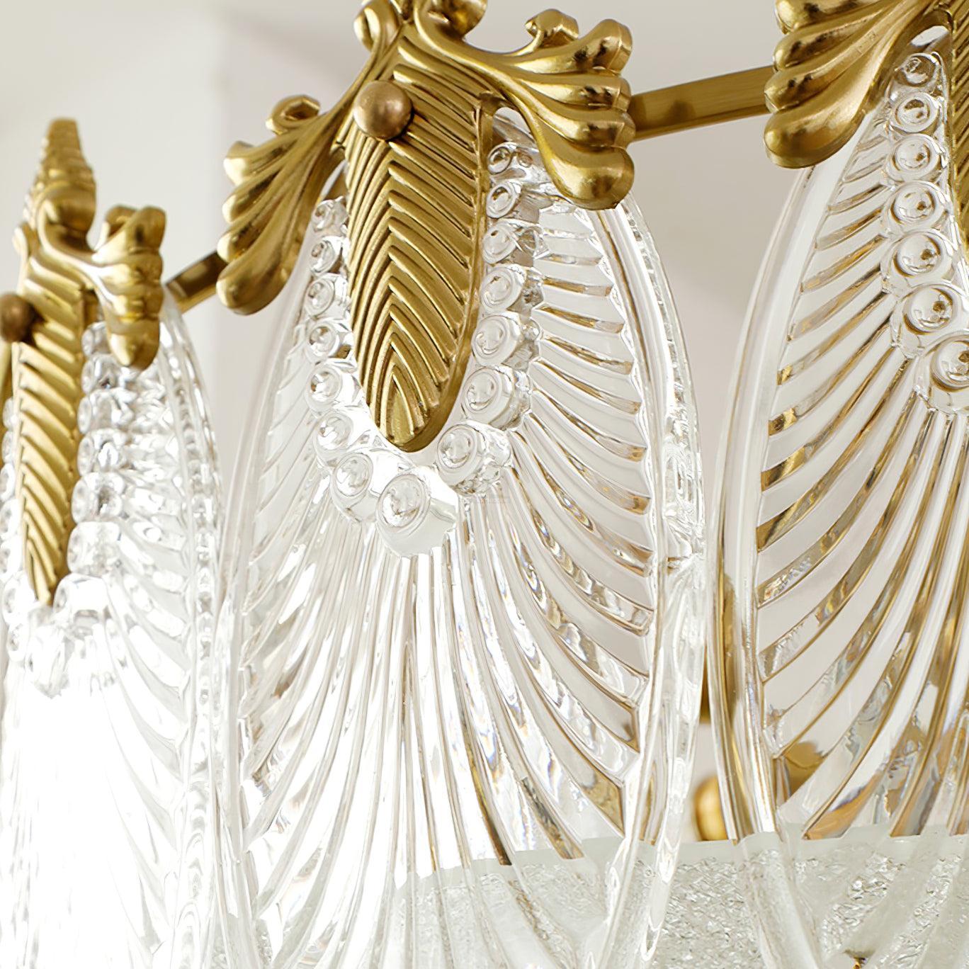 Decorative Pattern Glass Round Chandelier with 5/6/8 heads - Cylinder-1-Luxehomezone