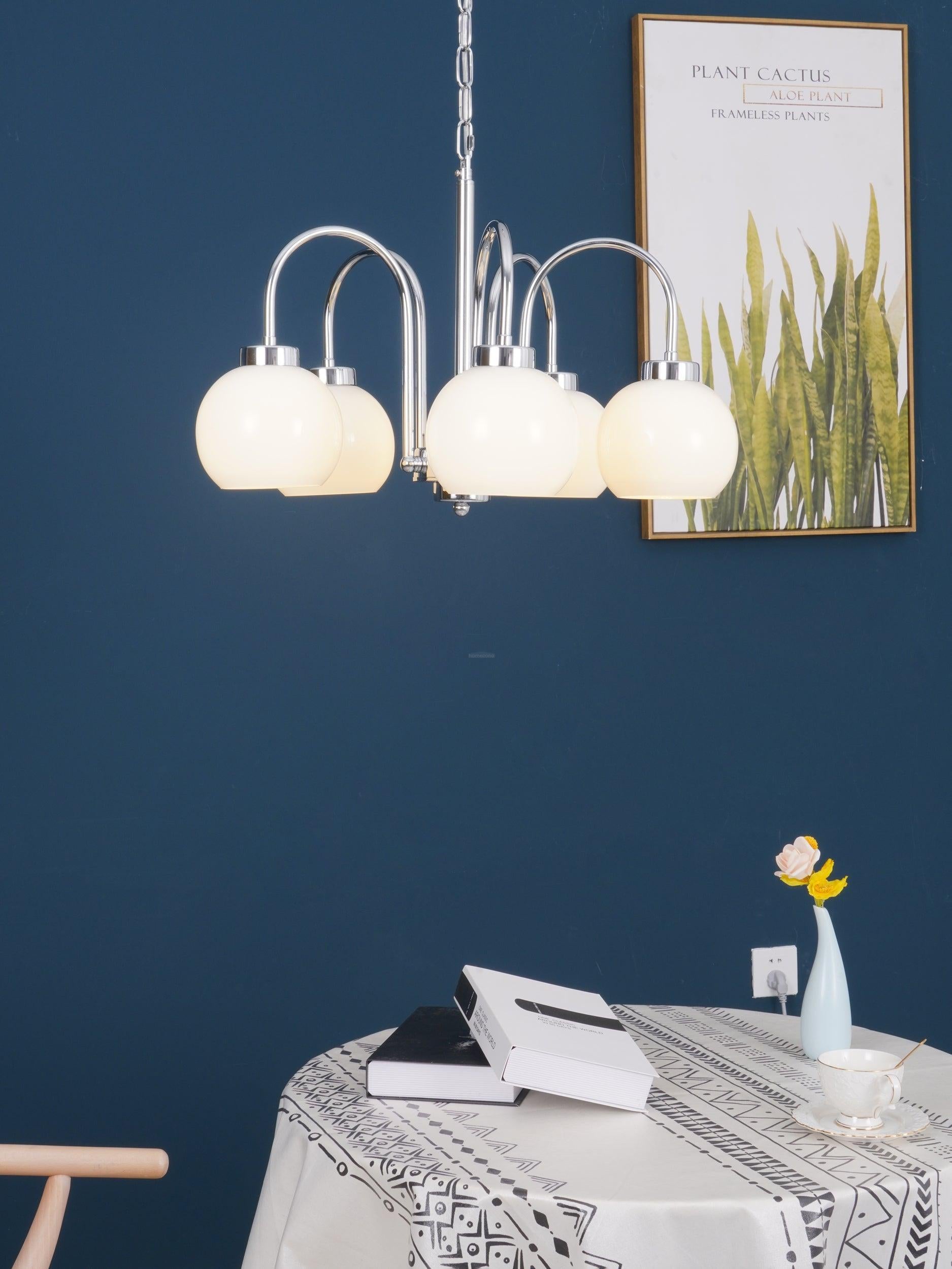 Loa Chandeliers with 3/4/5 heads - Glass Chandelier, Persimmon-1-Luxehomezone