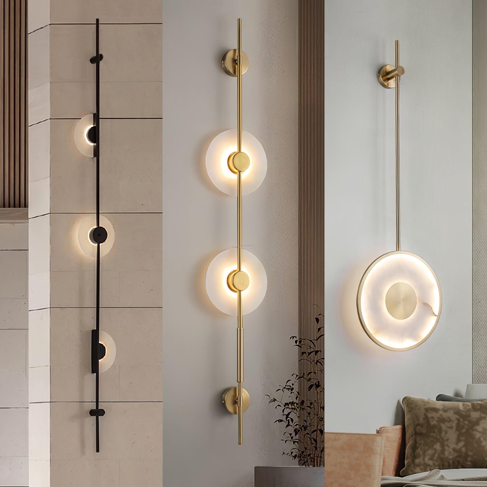 Alabaster Orb Vertical Wall Sconce - Luxehomezone