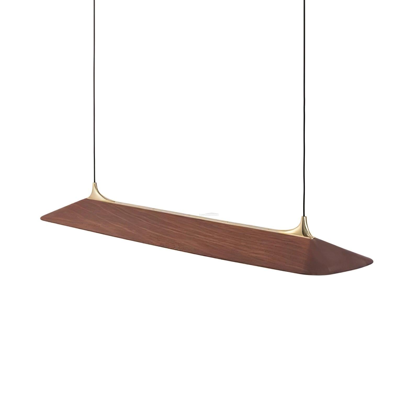 Luxehomezone Wooden Linear Chandelier - Bar-1-Luxehomezone