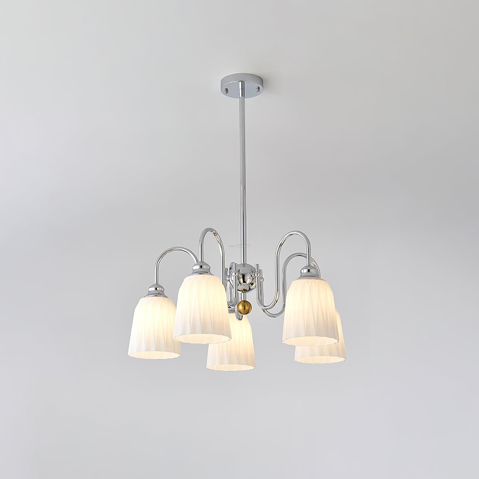 Bauhaus Pleated Chandelier with 3/5/6/8 heads