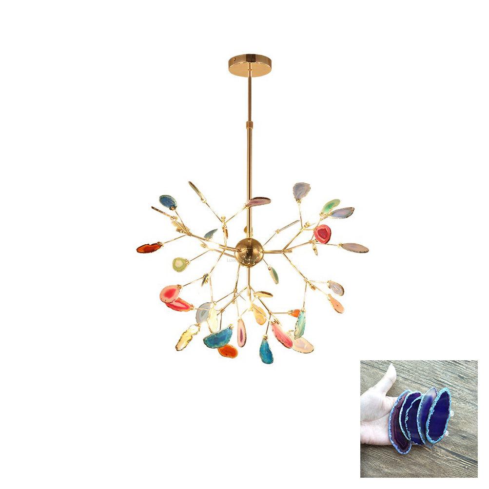 Agate Flake Chandelier with 4/12/16/20 heads - Branch-1-Luxehomezone
