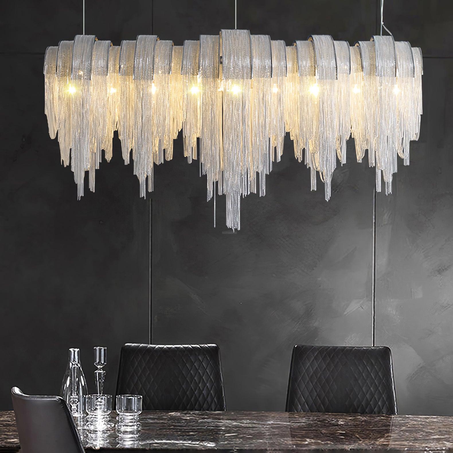 Length Chains Chandelier ∅ 23.6″ - Tassel-1-Luxehomezone
