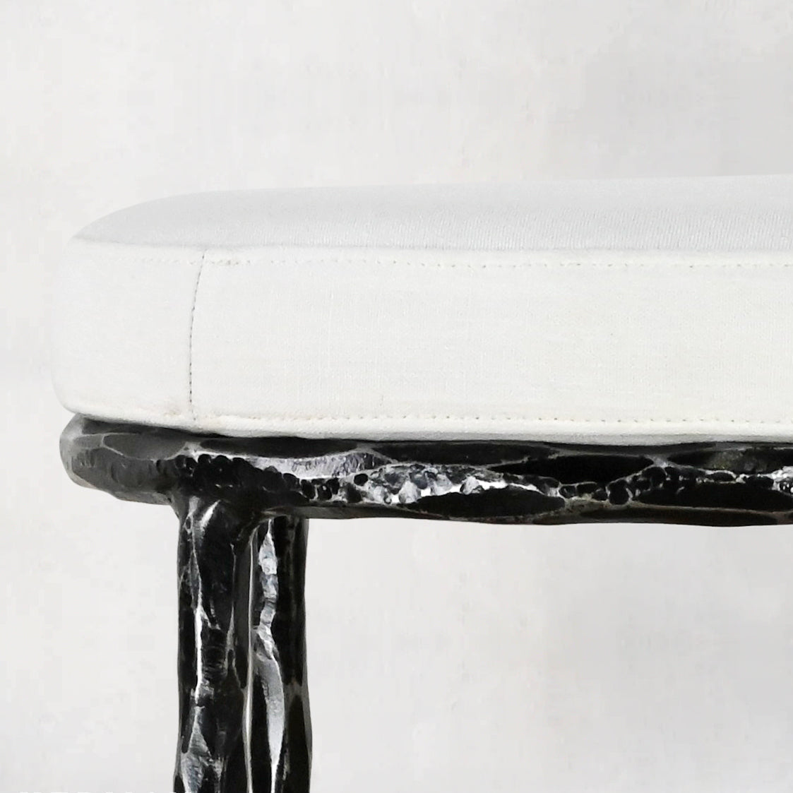 Thaddeus Backless Fabric Swivel Stool