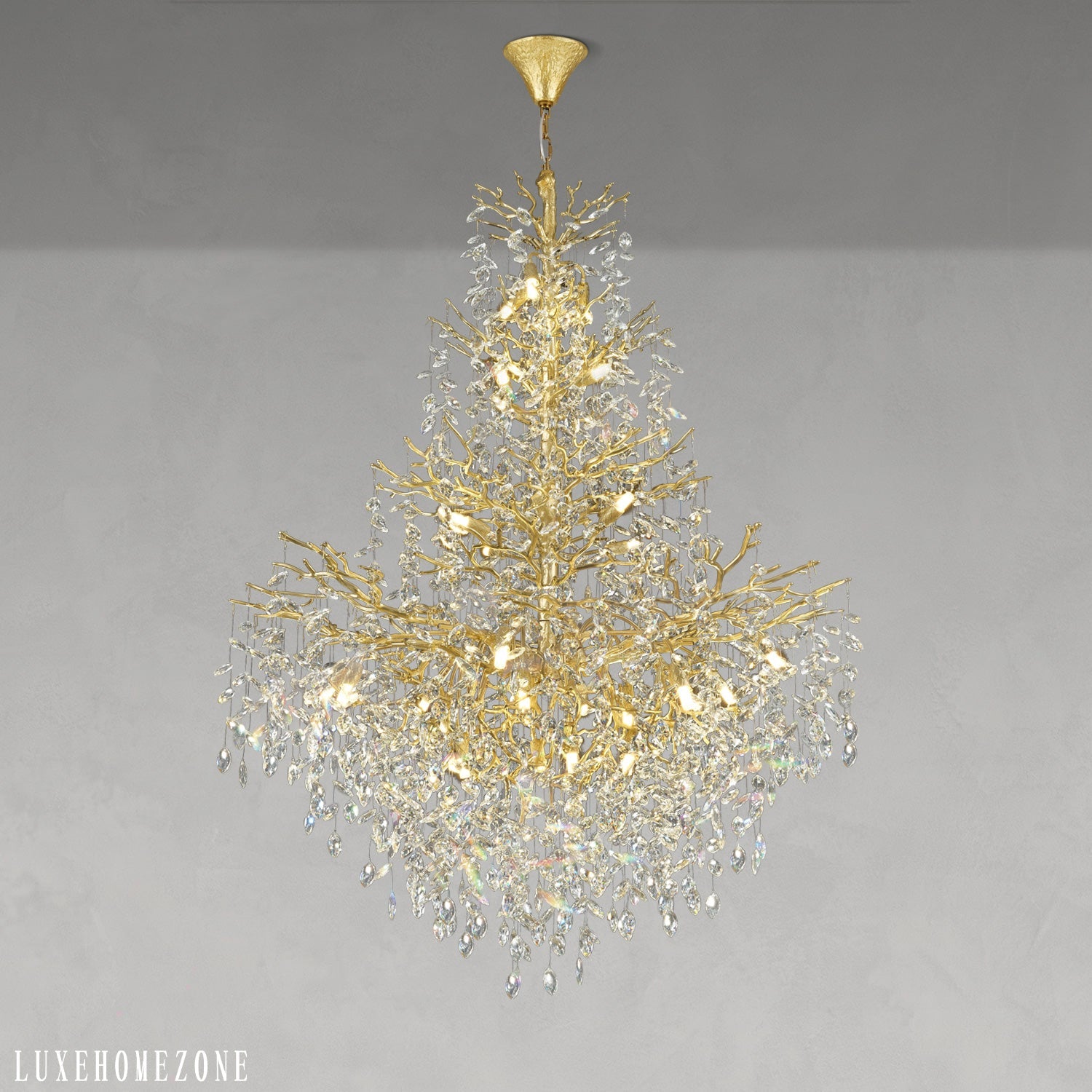 Solara Round Tree Branch Chandelier 47"