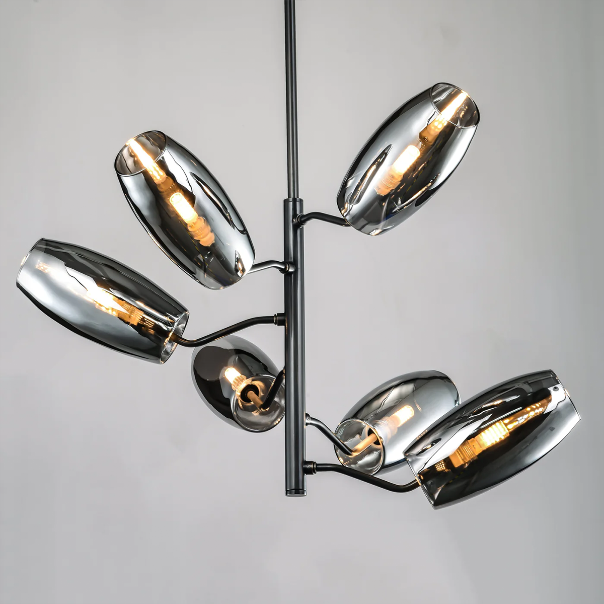 Brass Chandelier with Glass Spheres Lucency - Lucency-1-Luxehomezone