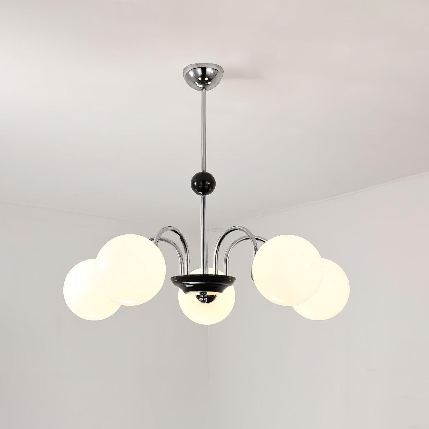 Yisu Glass Globe Chandelier with 3/4/5/6/8 heads - Bend, Marshmallow Chandelier, Optimized-1-Luxehomezone
