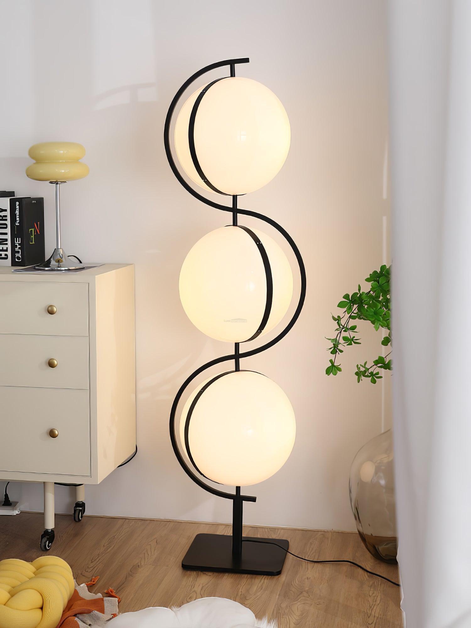 Triple Balls Floor Lamp ∅ 15.7″ - Lava-1-Luxehomezone