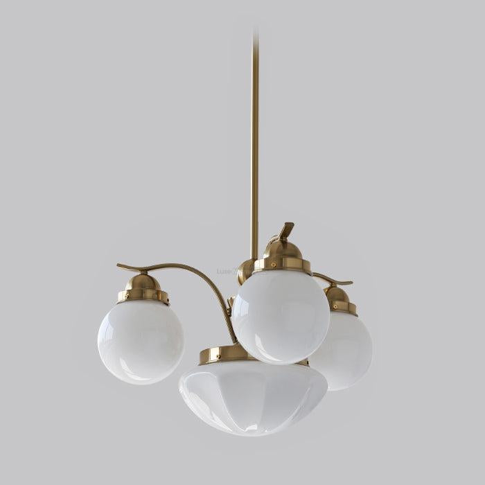 Ryttenberg Glass Chandelier with 4/6 heads - Bend, Marshmallow Chandelier-1-Luxehomezone