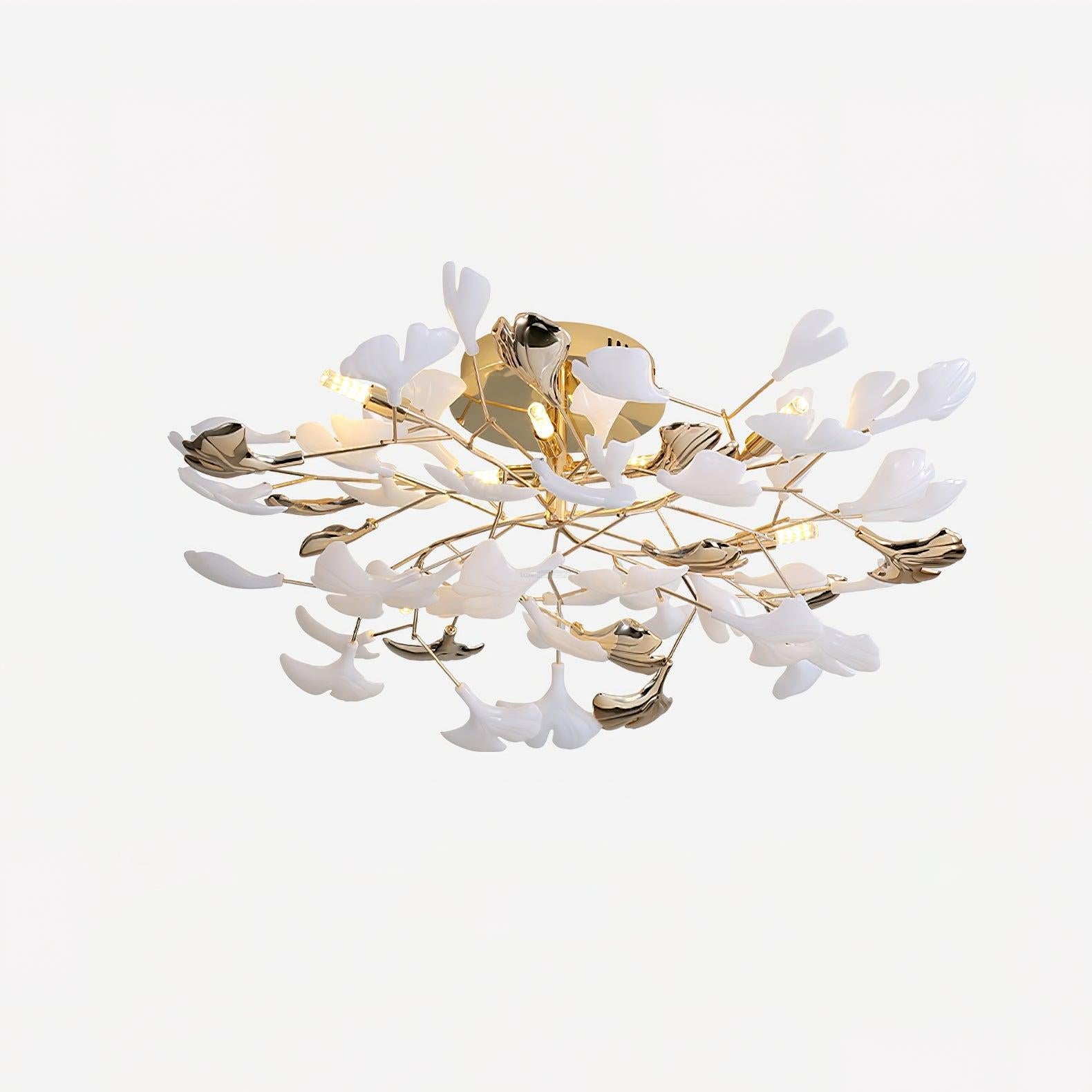 Gingko Rotating Style Ceiling Lamp - Gingko, Gingko Chandelier, Semi Flush Mounts-1-Luxehomezone