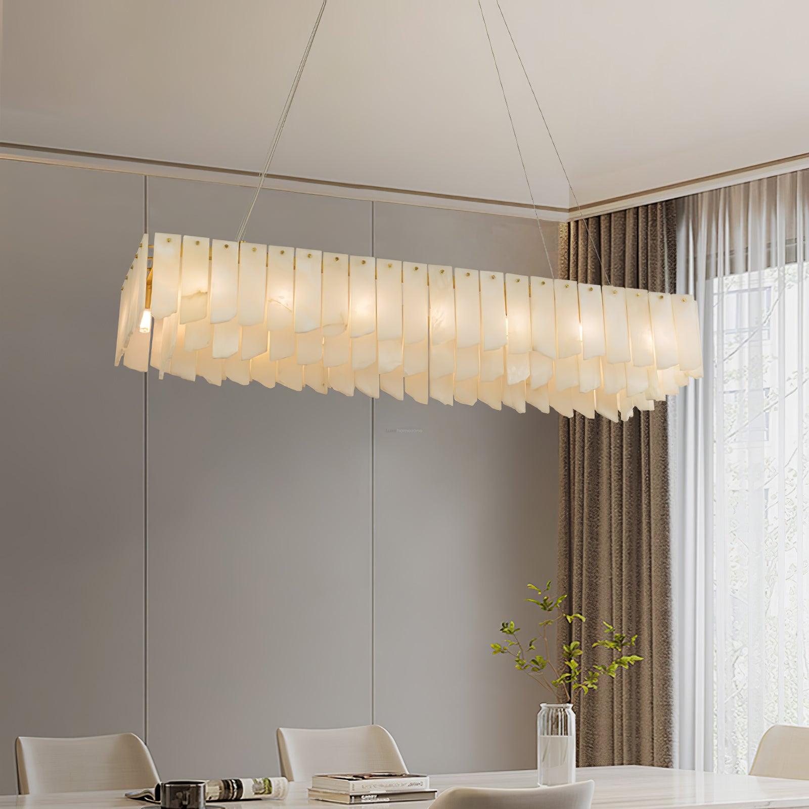 Alabaster Cascade Tiered Chandelier - Alabaster, Alabaster Chandelier-1-Luxehomezone