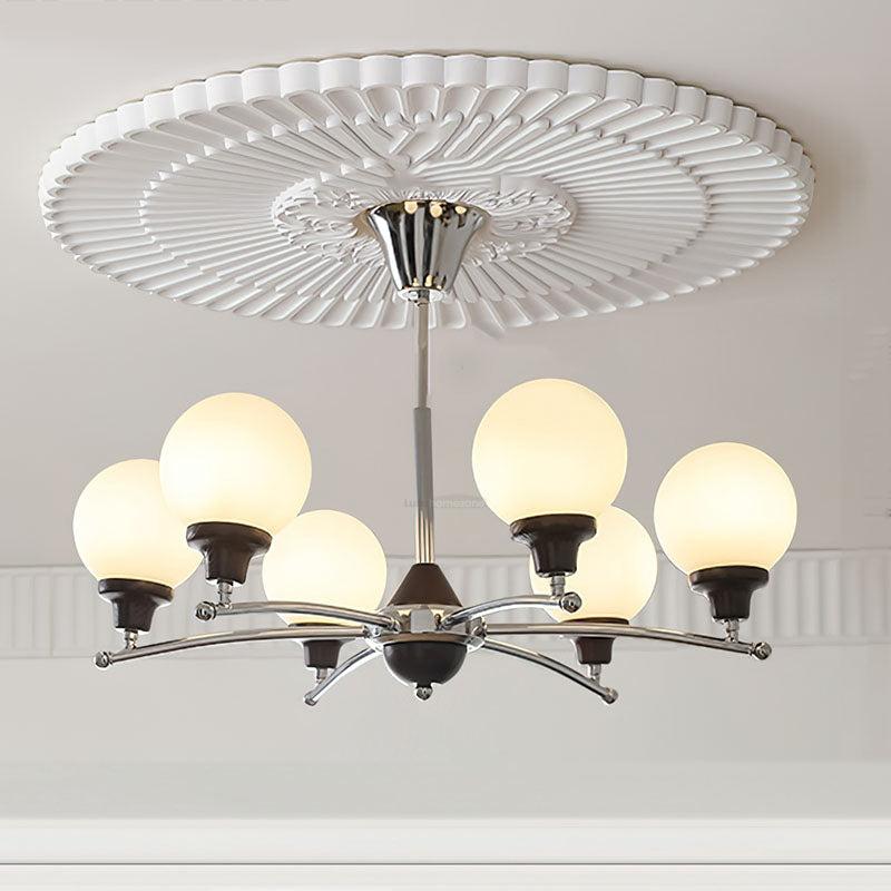 Walnut Glass Ball Chandelier ∅ 21.6″