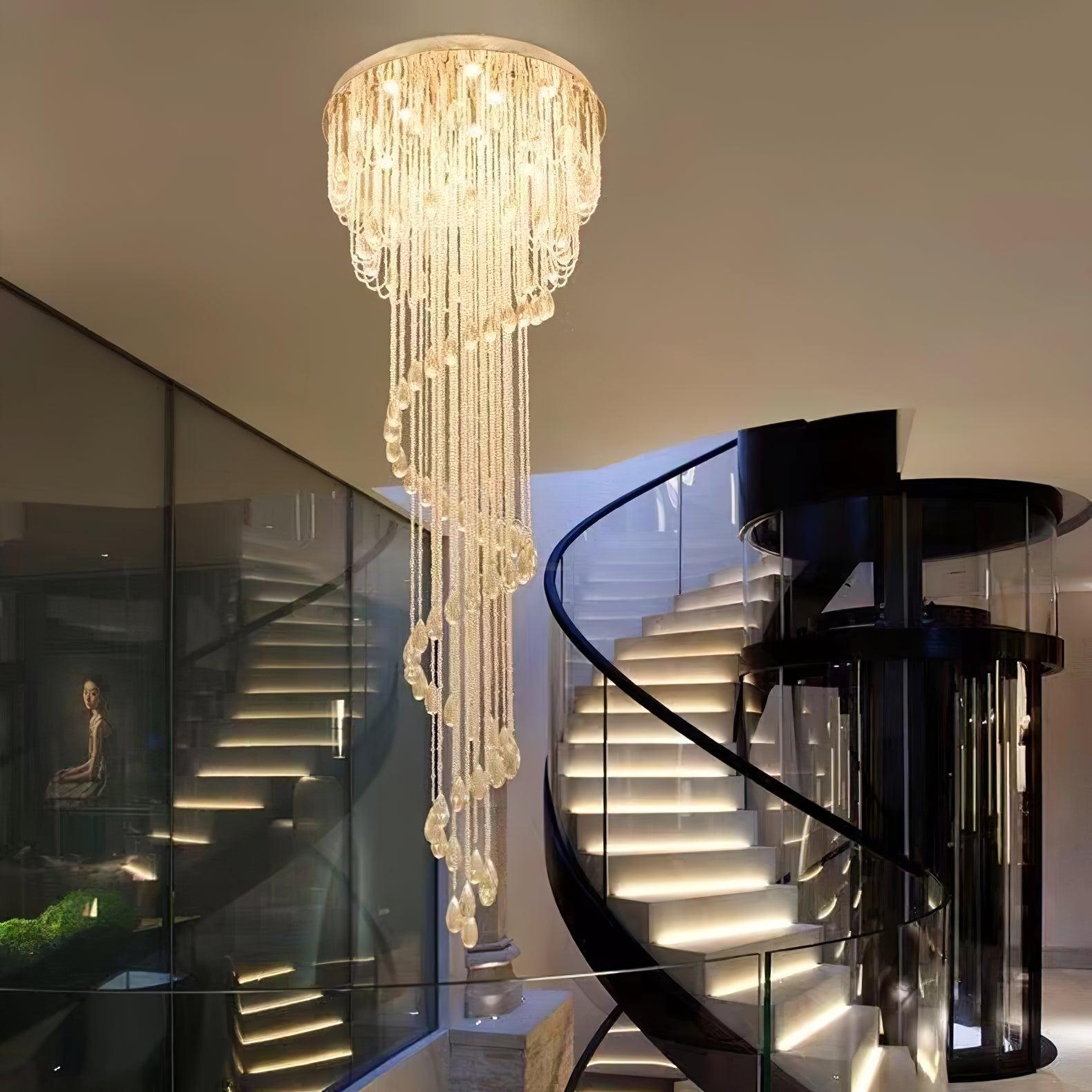 Classic Symphony Spiral Round Chandelier - Helia-1-Luxehomezone