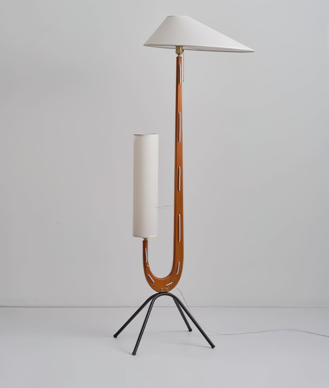 Giraffe Floor Lamp ∅ 21.6″ - Wood-1-Luxehomezone