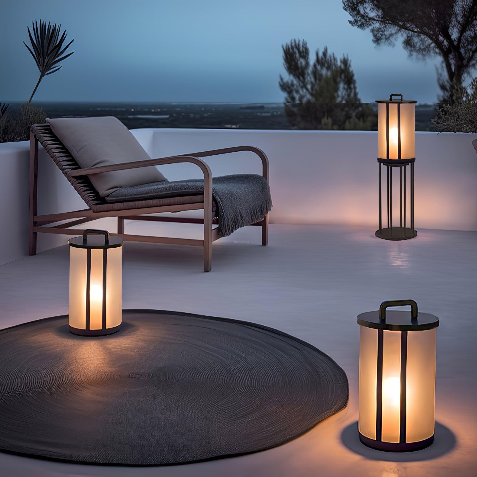 Round Pillar Acrylic Lantern Lamp for Outdoor - Luxehomezone