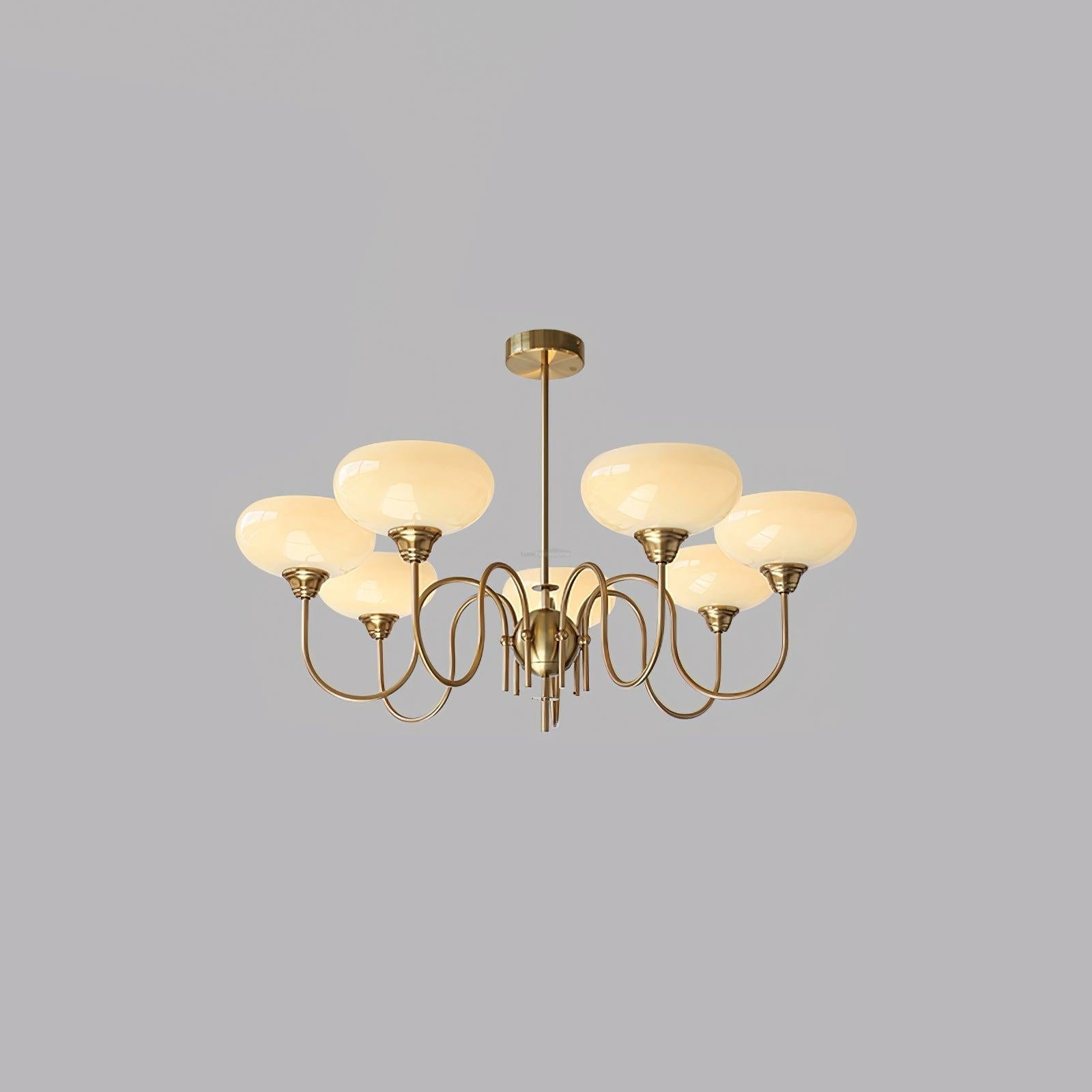 Creamy Persimmon Chandelier - Glass Chandelier, Persimmon-1-Luxehomezone
