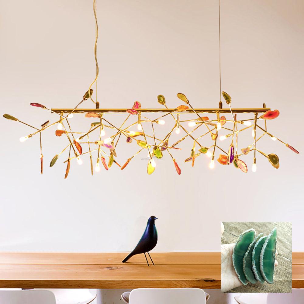 Agate Flake Chandelier with 4/12/16/20 heads - Branch-1-Luxehomezone