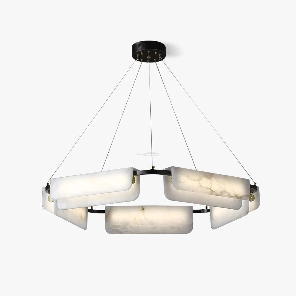 Delia Alabaster Chandelier - Alabaster, Alabaster Chandelier-1-Luxehomezone