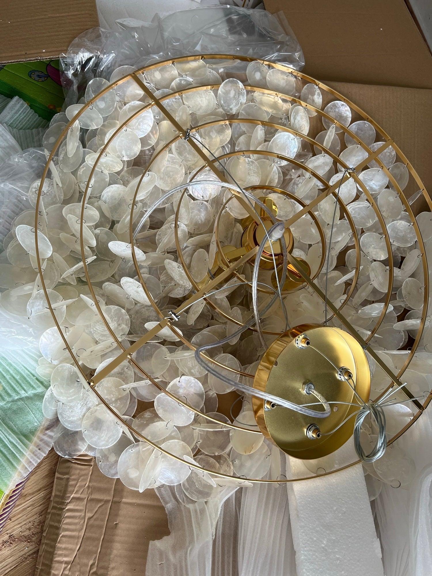 Shell Wind Chime Chandelier ∅ 19.7″ - Luxehomezone