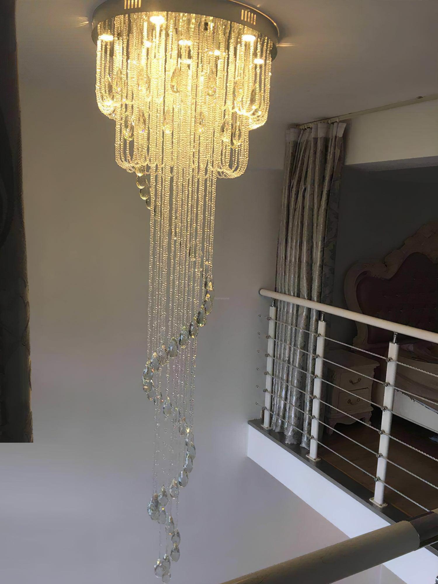 Classic Symphony Spiral Round Chandelier - Helia-1-Luxehomezone