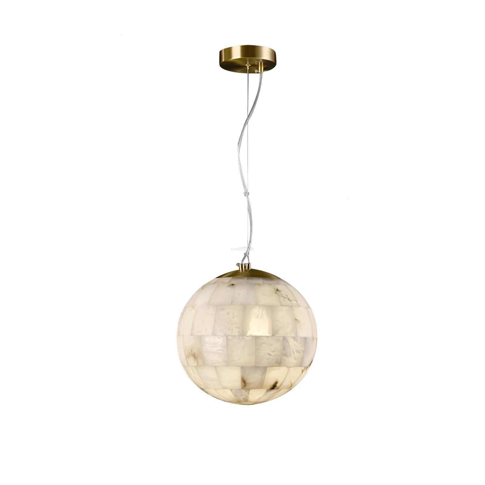 Alabaster Ball Pendant Light - Alabaster, Alabaster Pendant-1-Luxehomezone