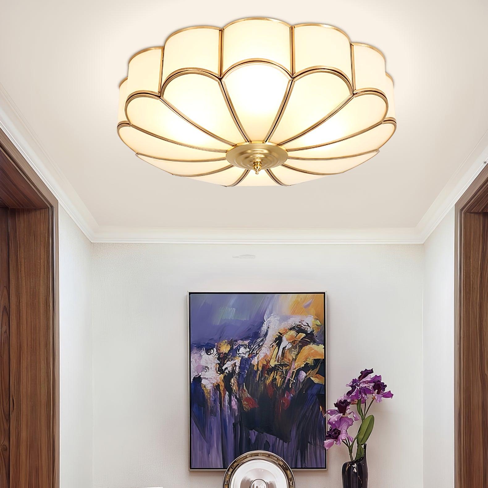Flower Shape Glass Recessed Ceiling Light-Glass Flush Mount - Flush Mounts, Optimized-1-Luxehomezone