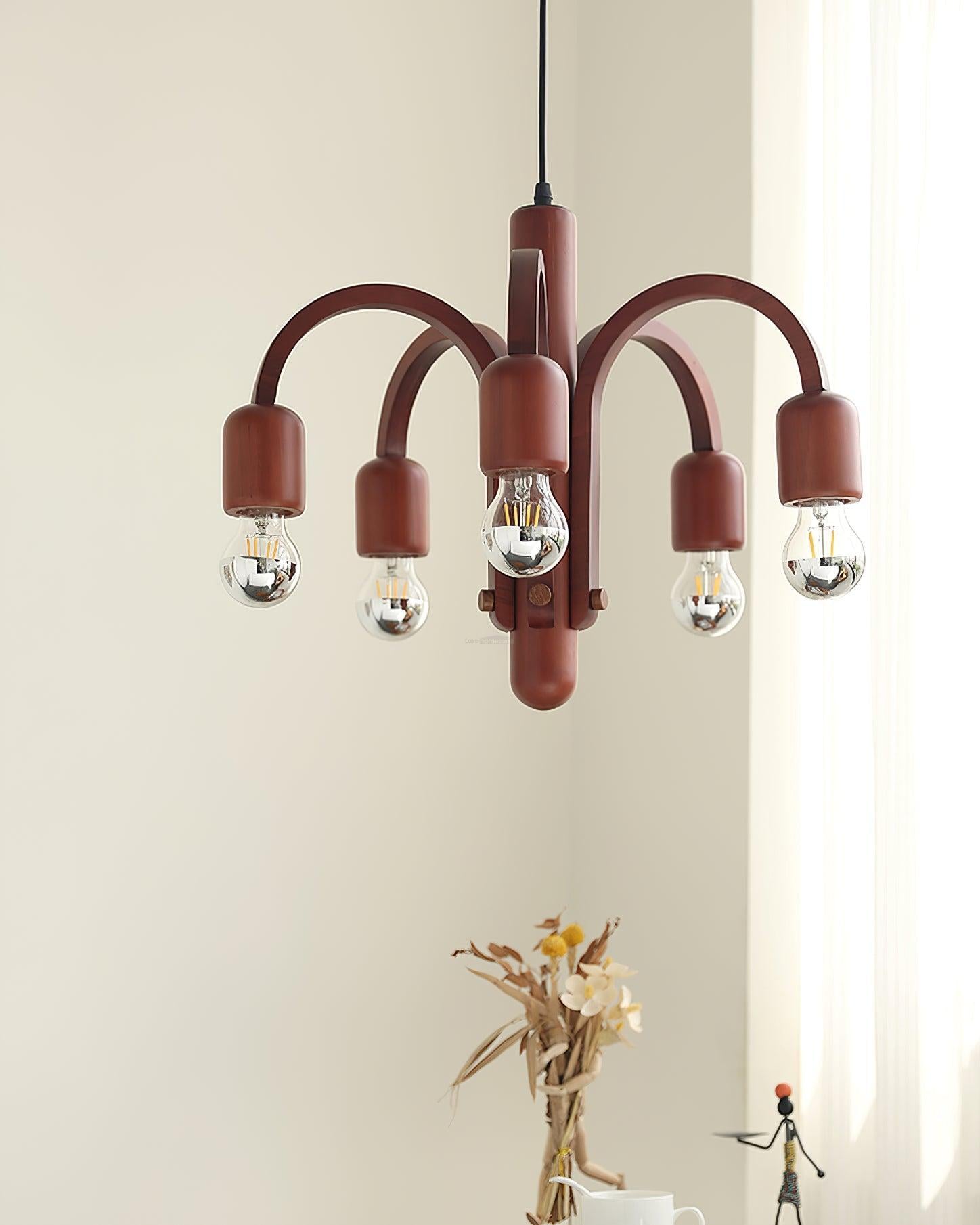 Candela Teak Chandelier Φ 19.6″ - Bend-1-Luxehomezone