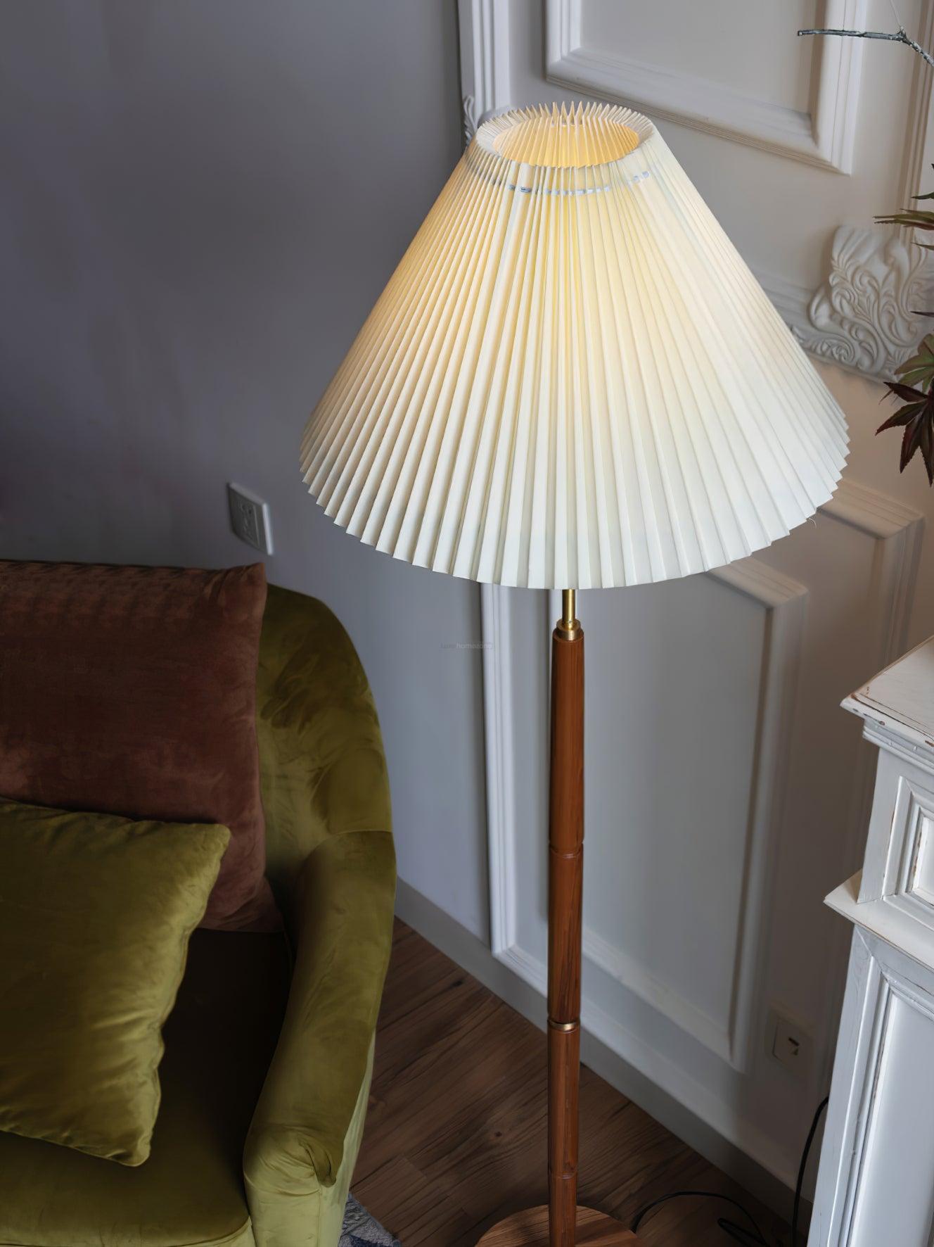 Pleated Floor Lamp ∅ 17.7″ - Luxehomezone