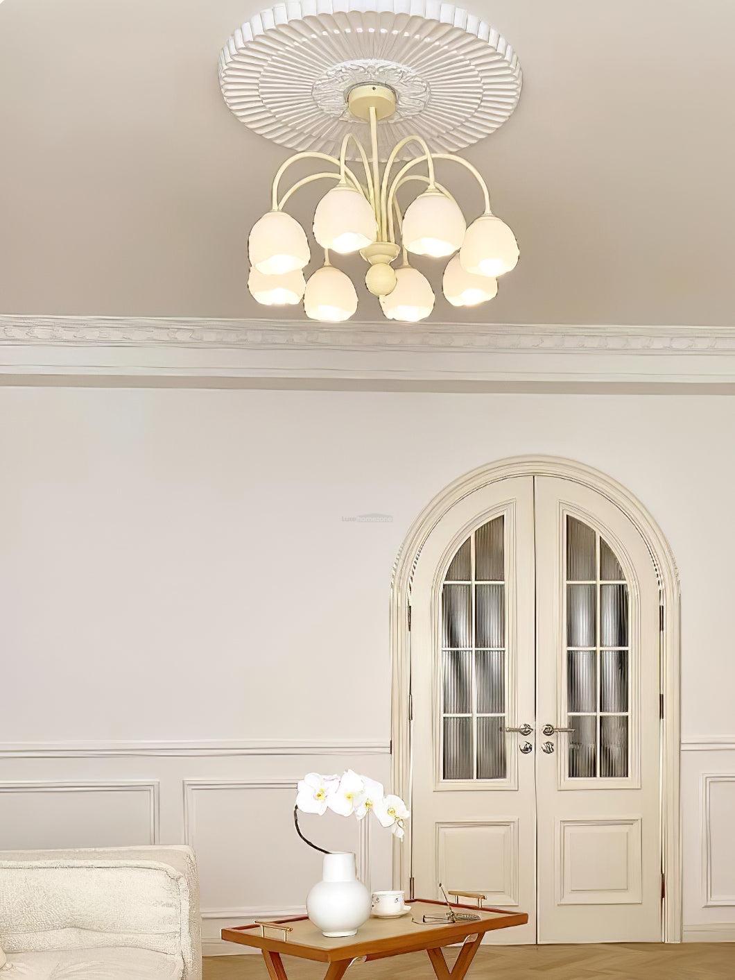Creamy Chandelier with 5/6/8 heads - Zahara-1-Luxehomezone