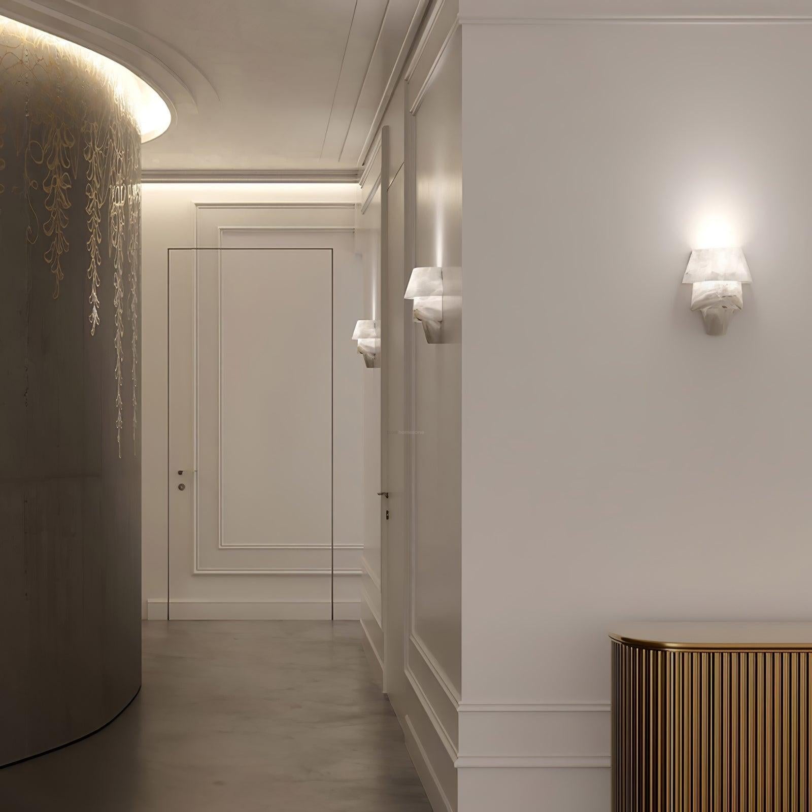 Laboratory Wall Sconce - Alabaster, Alabaster Wall Lamp-1-Luxehomezone