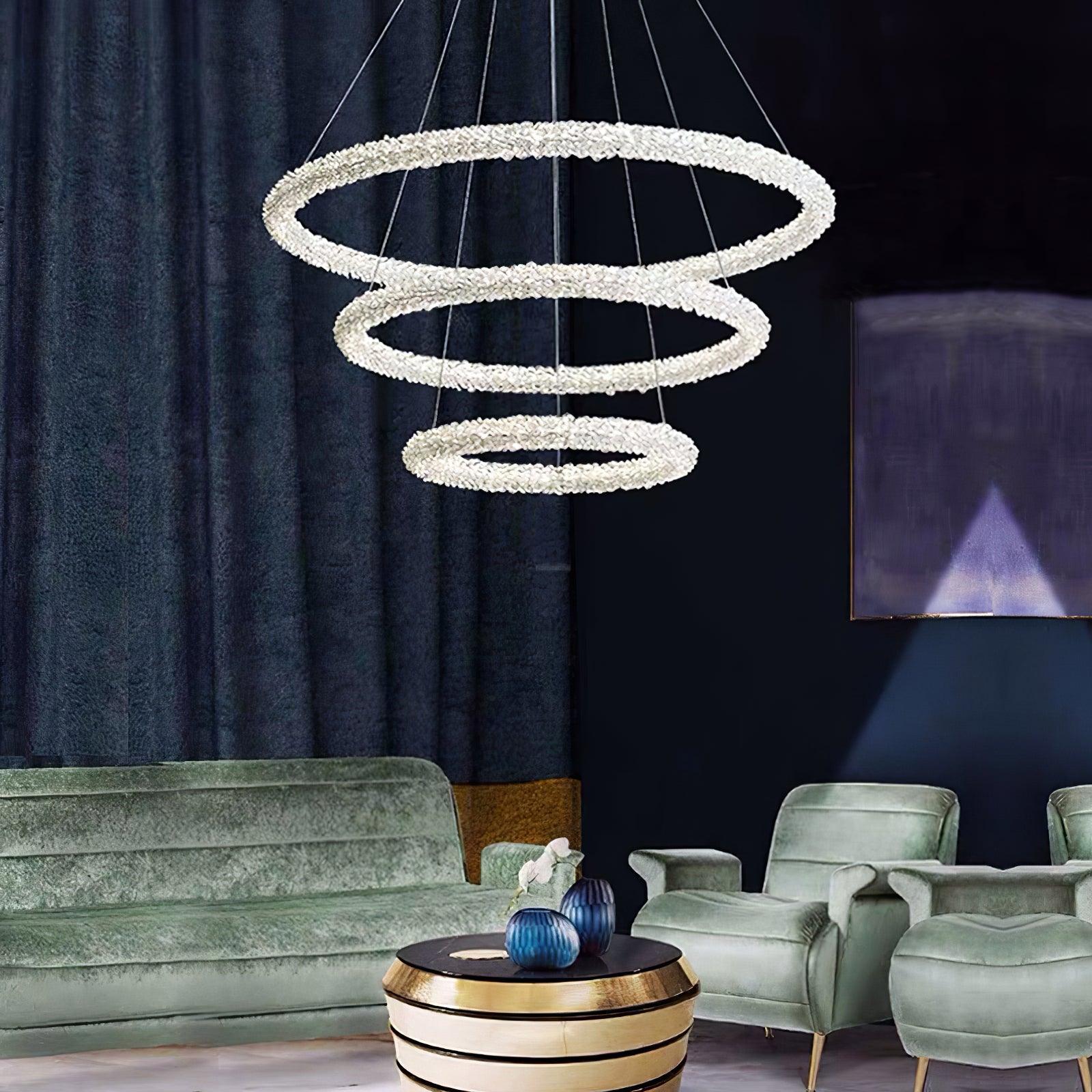 Crystal Ring Chandeliers - Crystals-1-Luxehomezone